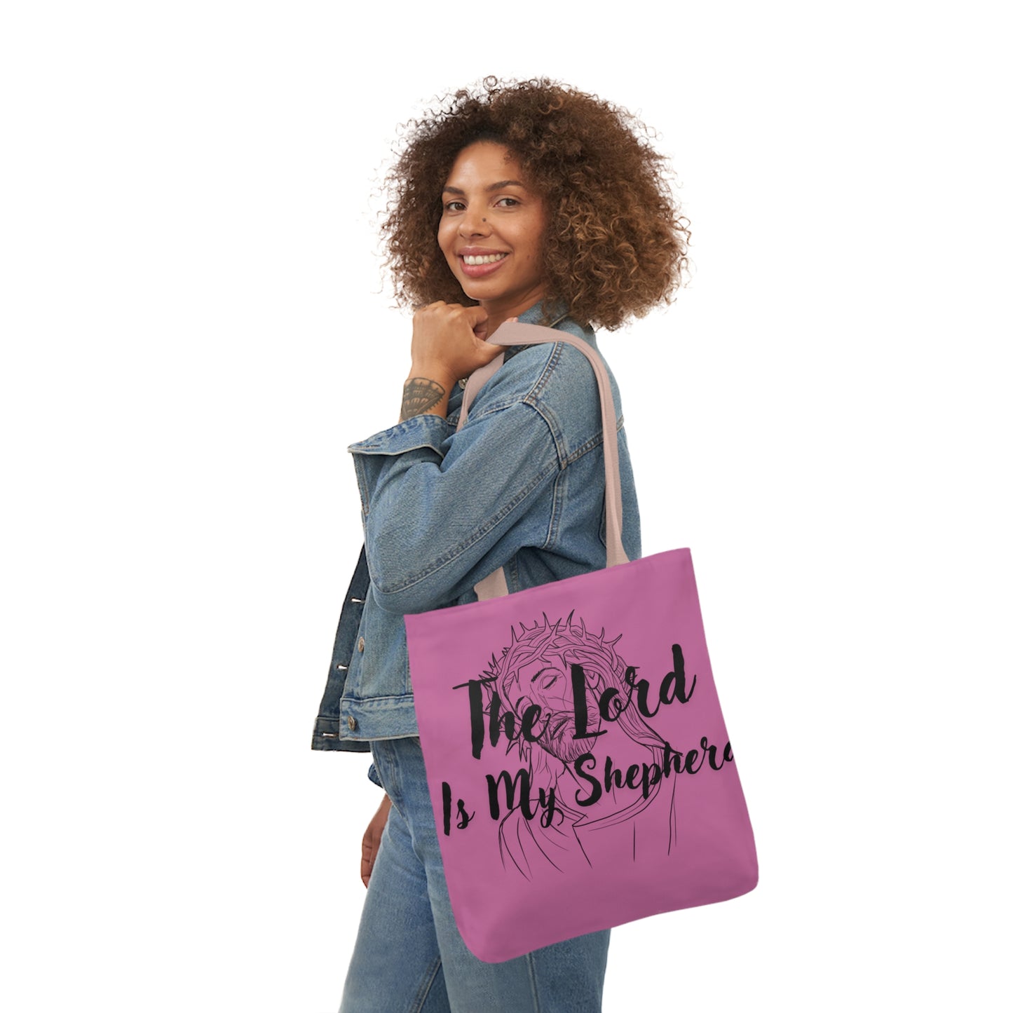 The Lord is My Shepherd - Canvas Tote Bag, 5-Color Straps - Religious