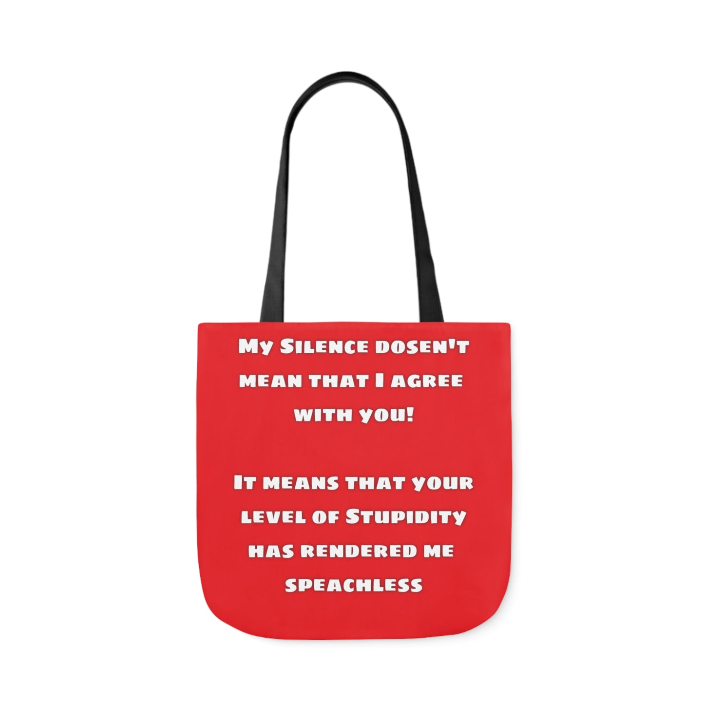 My Silence - Canvas Tote Bag, 5-Color Straps