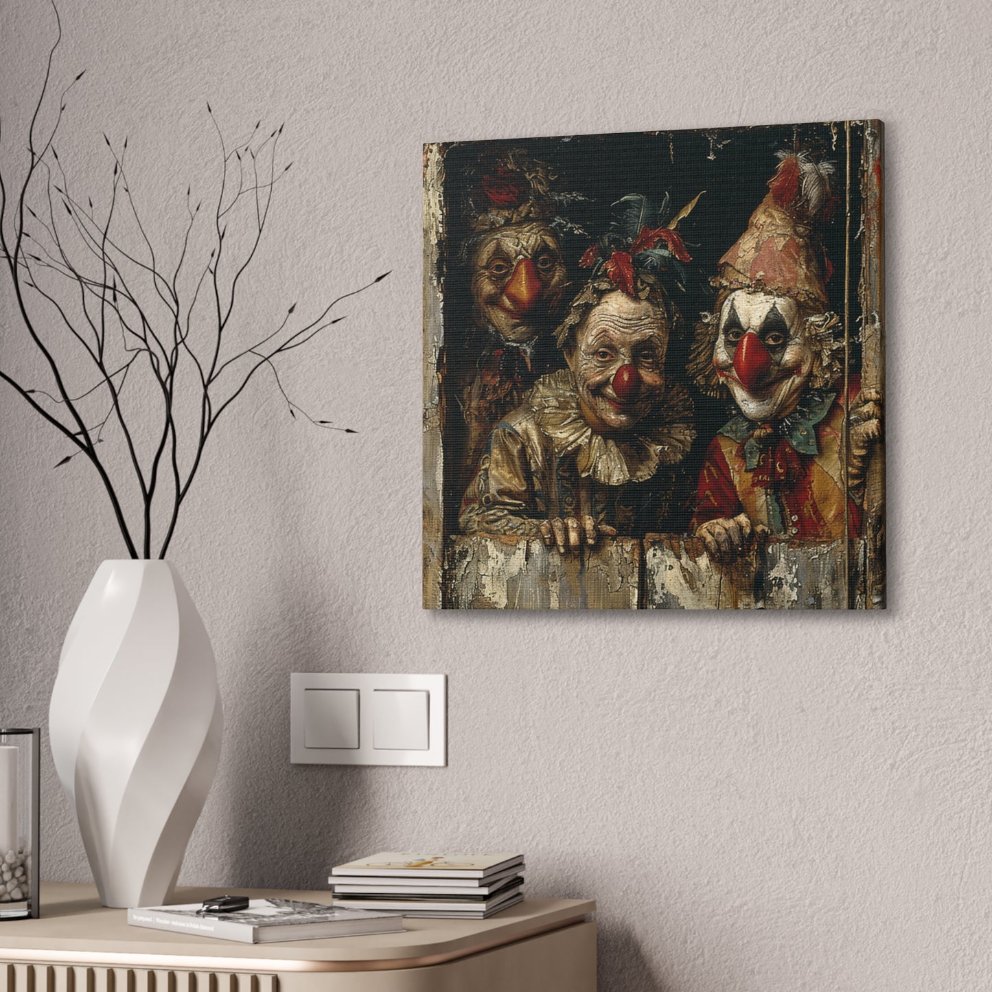 Clowns - Canvas Stretched, 0.75"