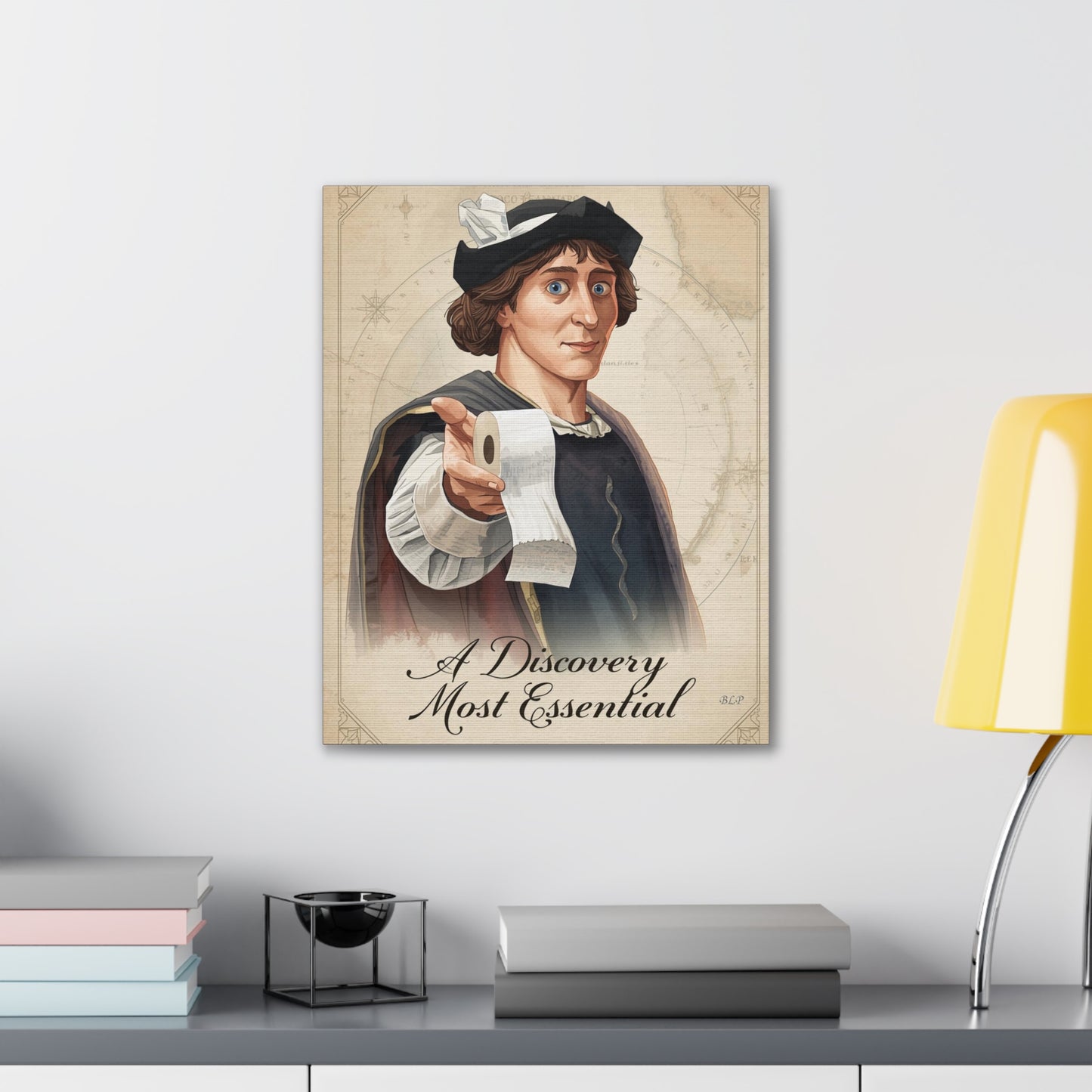 Columbus - Canvas Stretched, 0.75" - 2026 Wall Art - Bathroom Humor