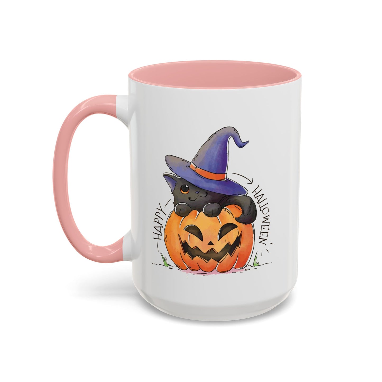 Happy Halloween - Accent Coffee Mug (11, 15oz) - Halloween