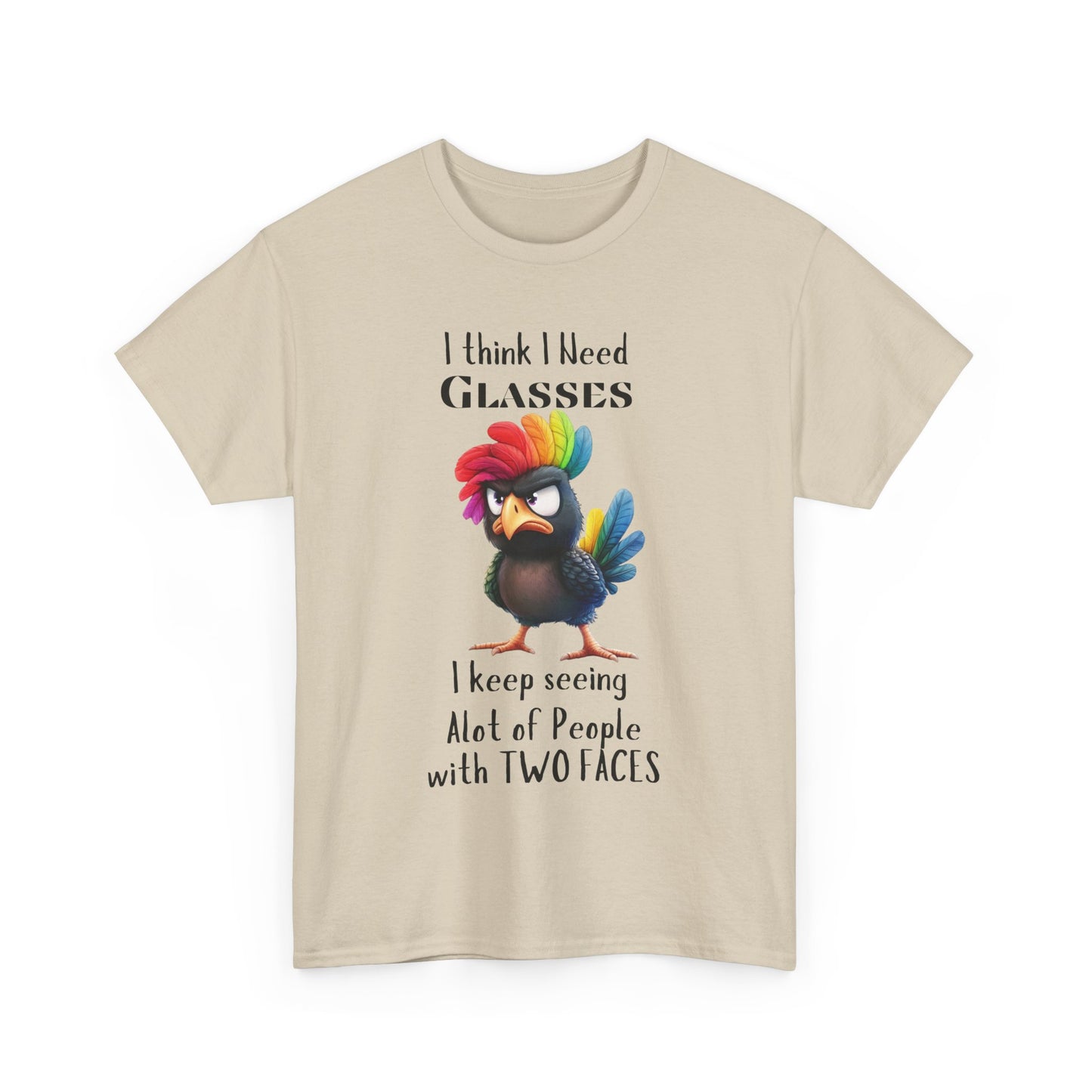 Two Faces - Funny Unisex Heavy Cotton T-shirt