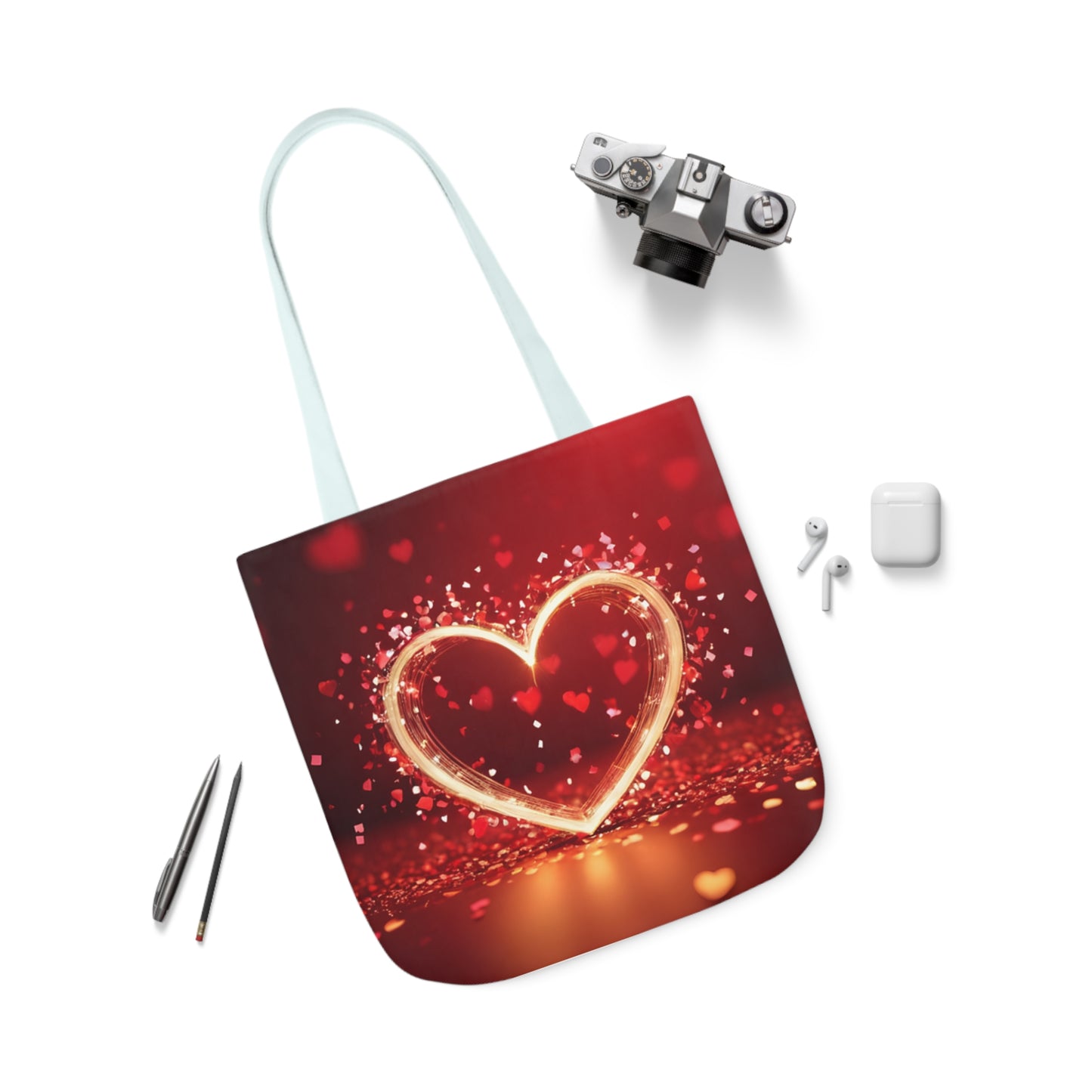 Valentines - Canvas Tote Bag, 5-Color Straps