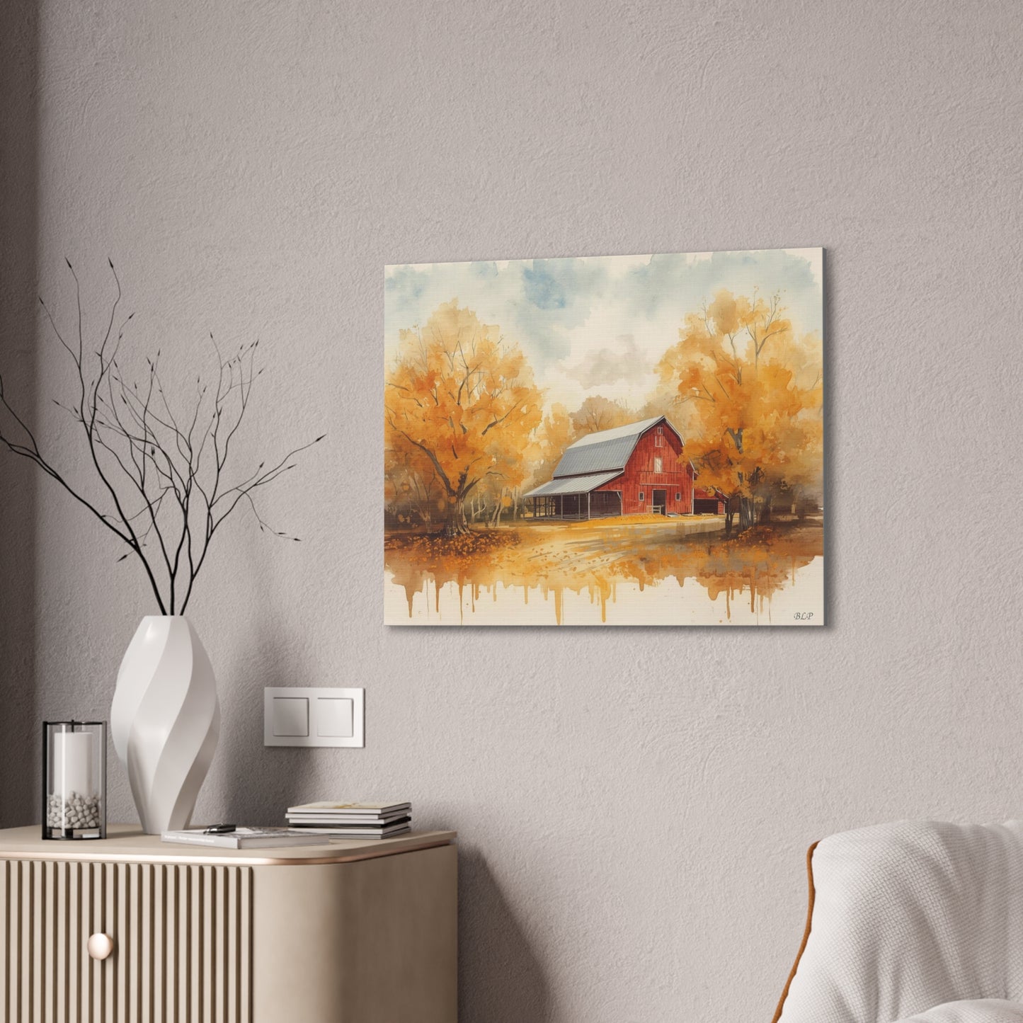 Red Barn - Canvas Stretched, 0.75"- 2026 Wall Art