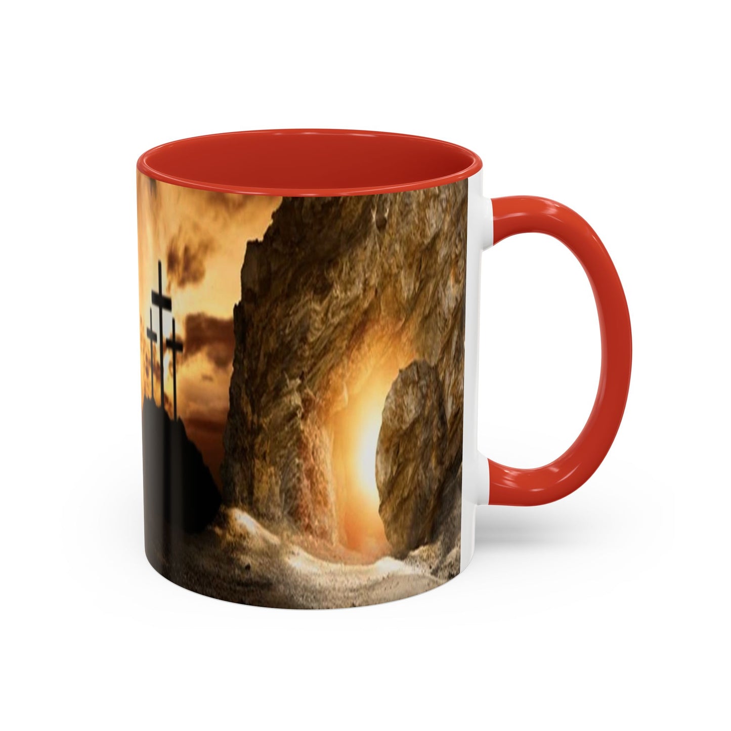 He is Risen -Accent Coffee Mug (11, 15oz) - Easter - Mother's Day - Father's Day