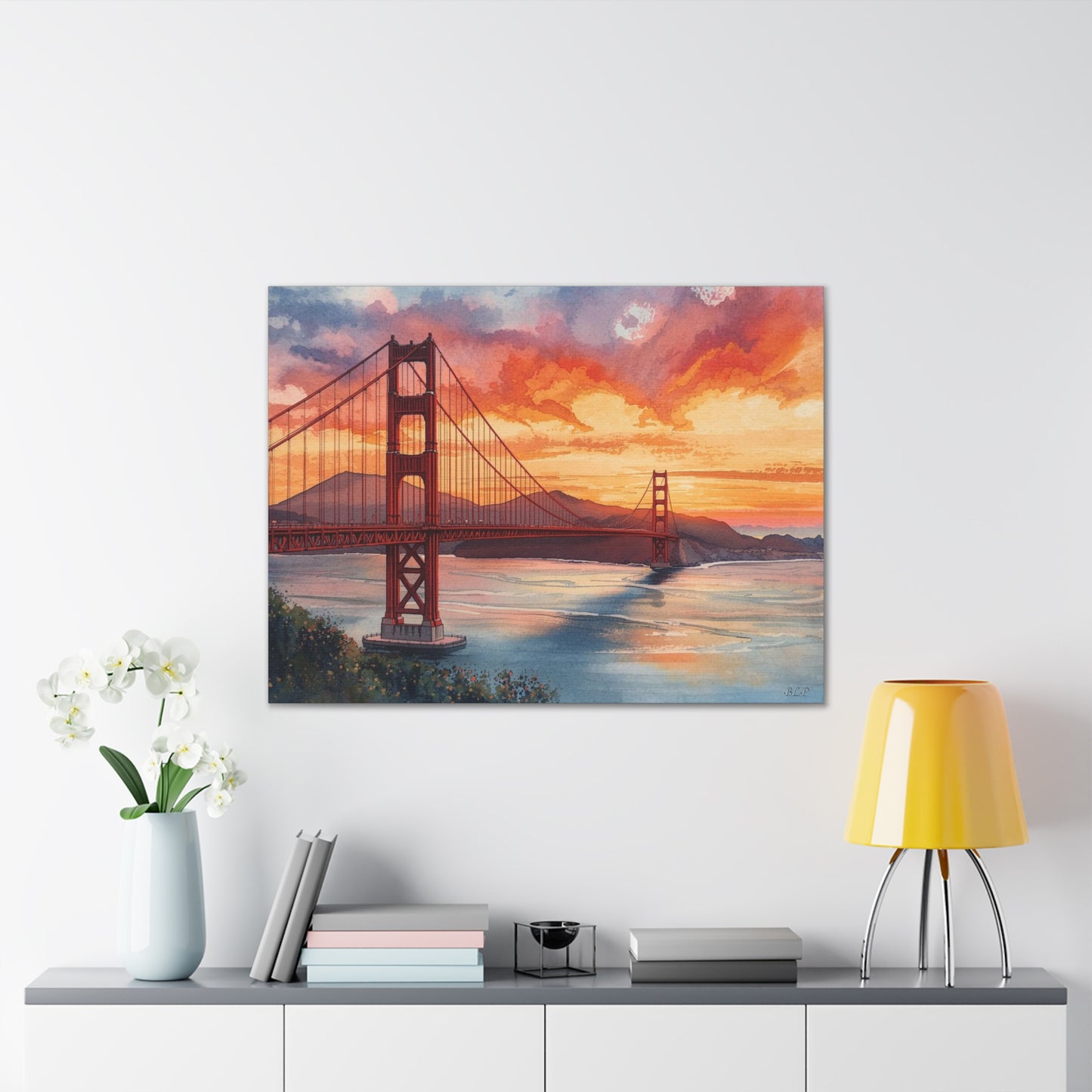 Golden Gate at Sunset = Canvas Stretched, 0.75" - Wall Art 2026 - Places