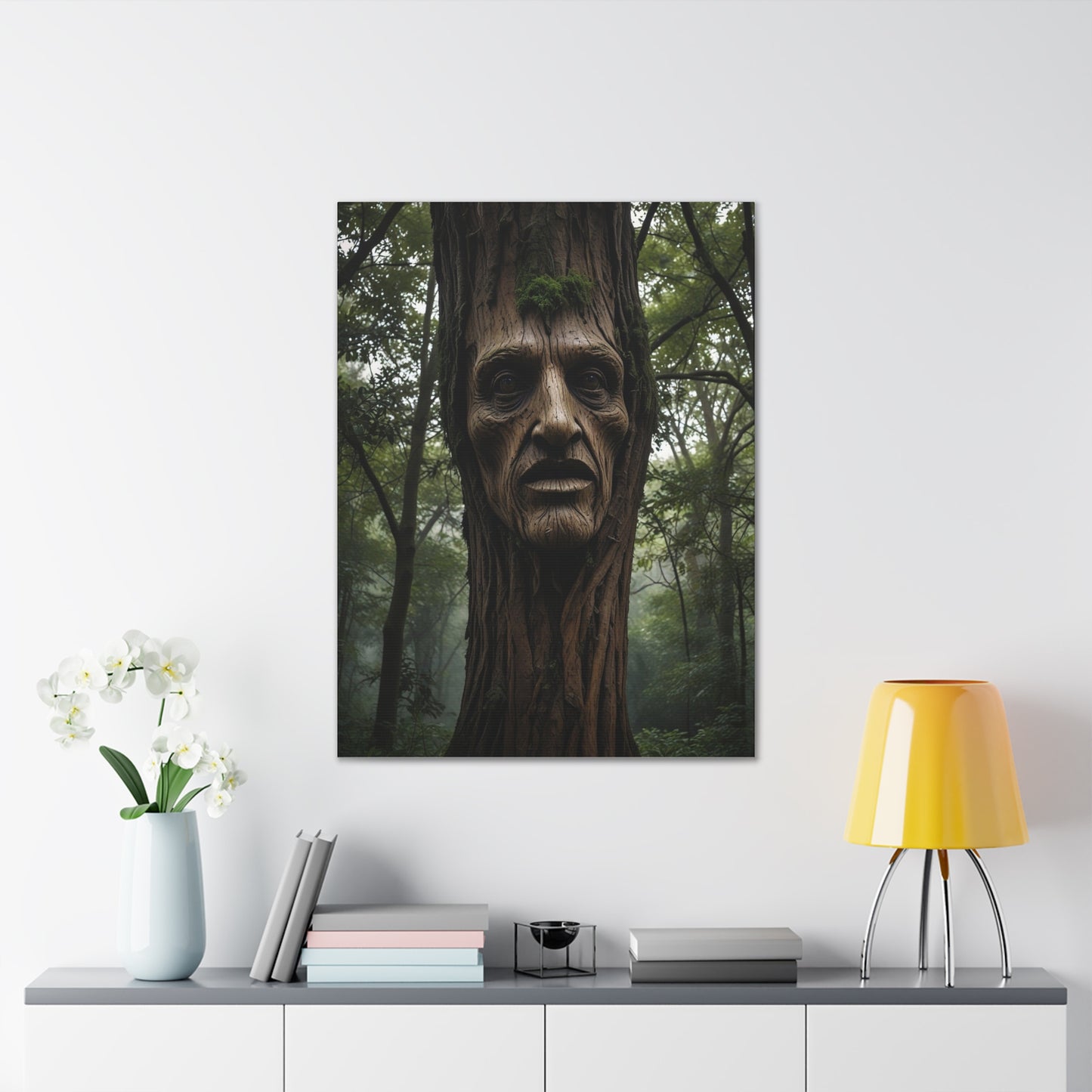 Face in the tree - Canvas Stretched, 0.75"