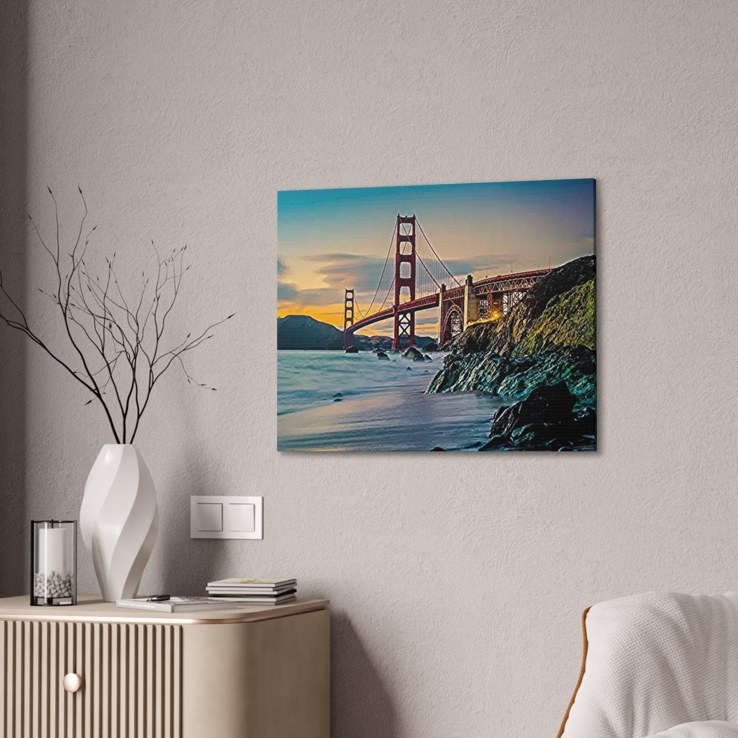 Golden Gate - Canvas Stretched, 0.75"