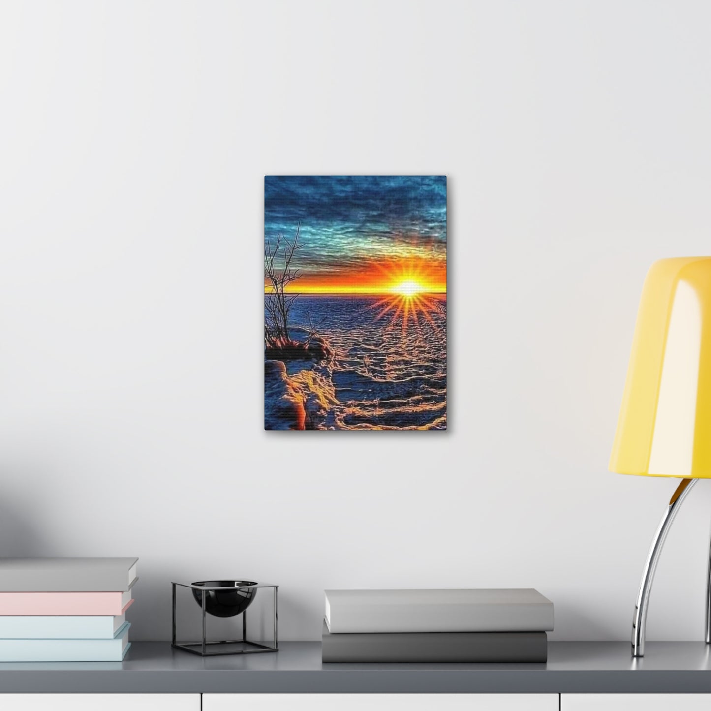 Sunrise on the Ocean - Canvas Stretched, 0.75"