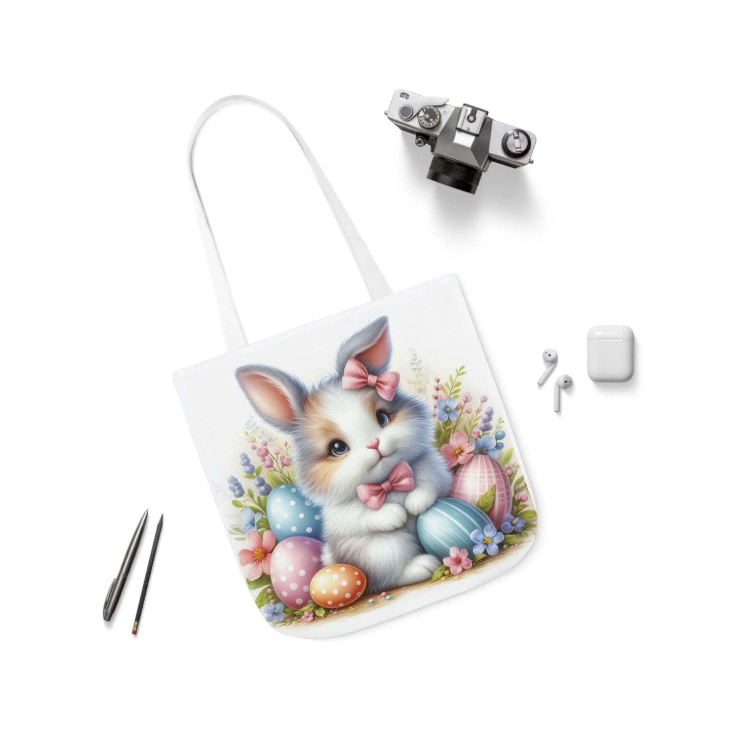 Easter - Canvas Tote Bag, 5-Color Straps -