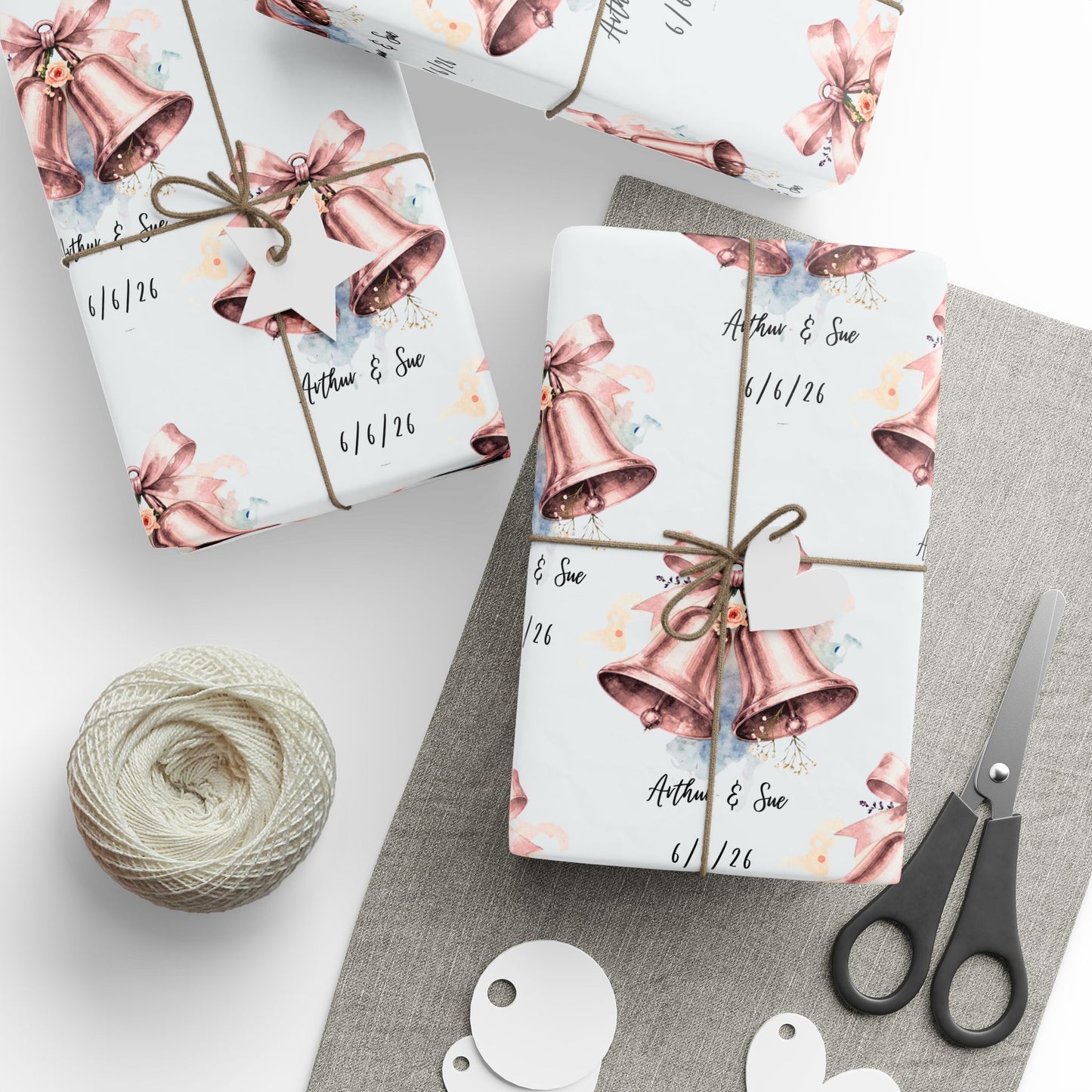 Customized Wedding Bells - Wrapping Papers