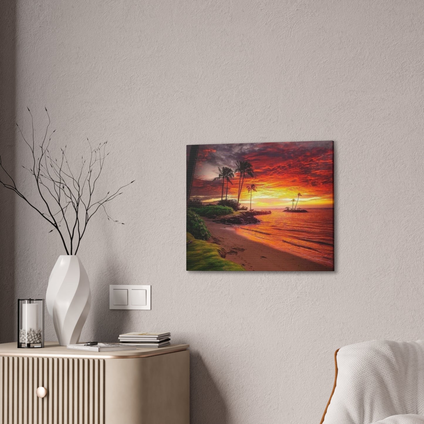 Sunset Island - Canvas Stretched, 0.75"