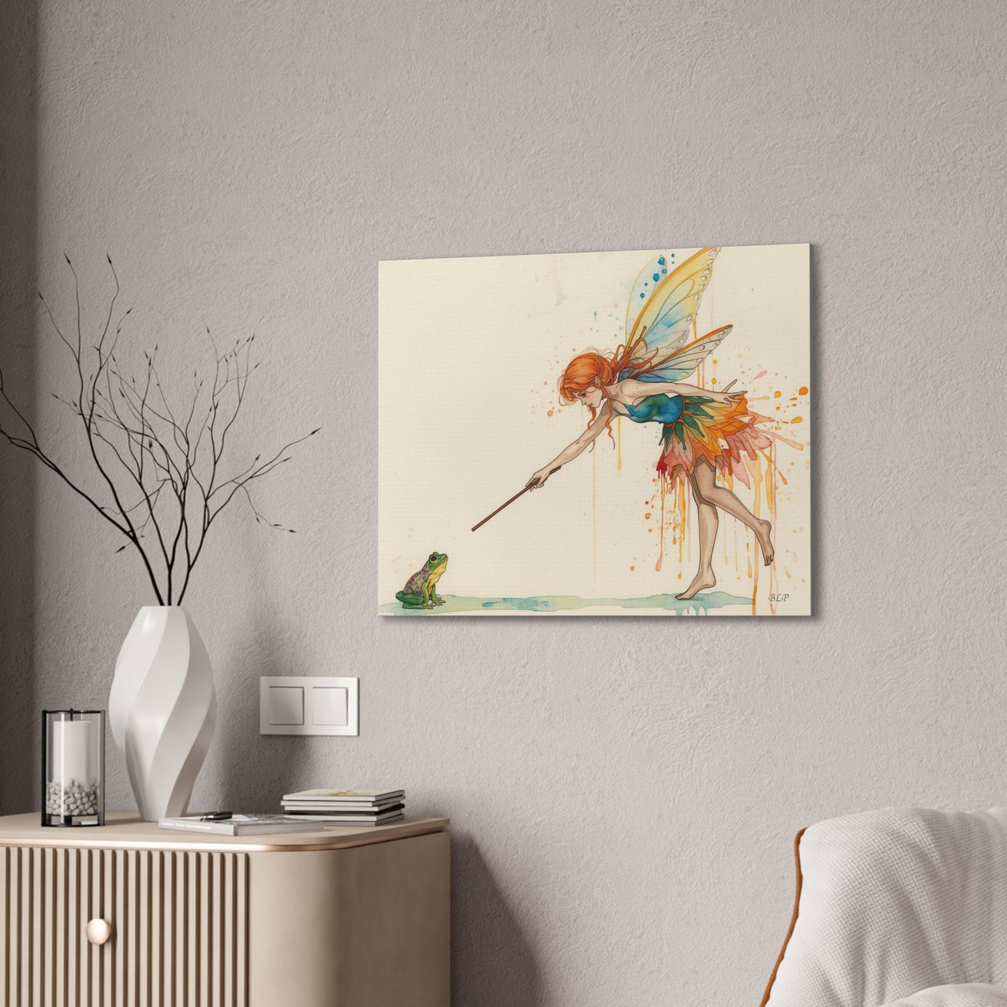 Fairy and the Frog - Canvas Stretched, 0.75" - Wall Art 2026 - Creative