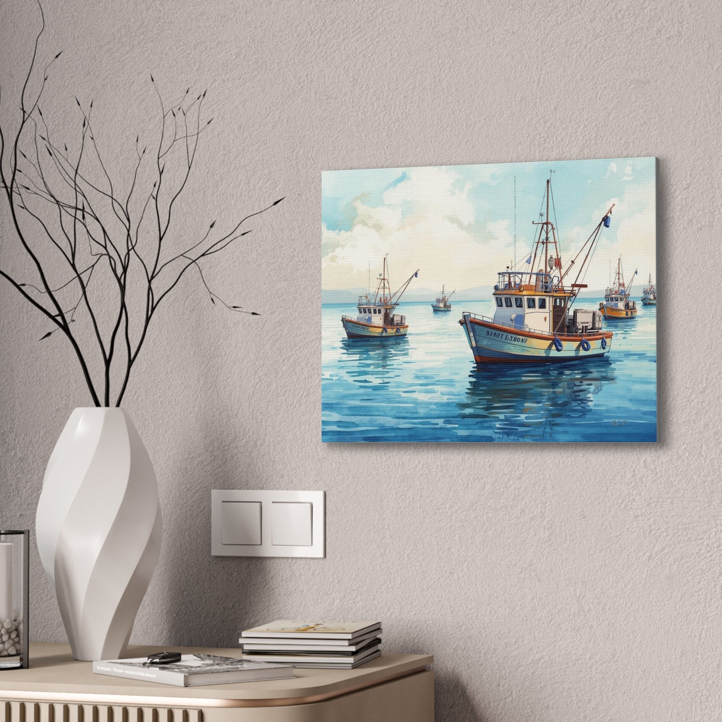 Fishing Fleet - Canvas Stretched, 0.75" - Wall Art 2026 - Scenes