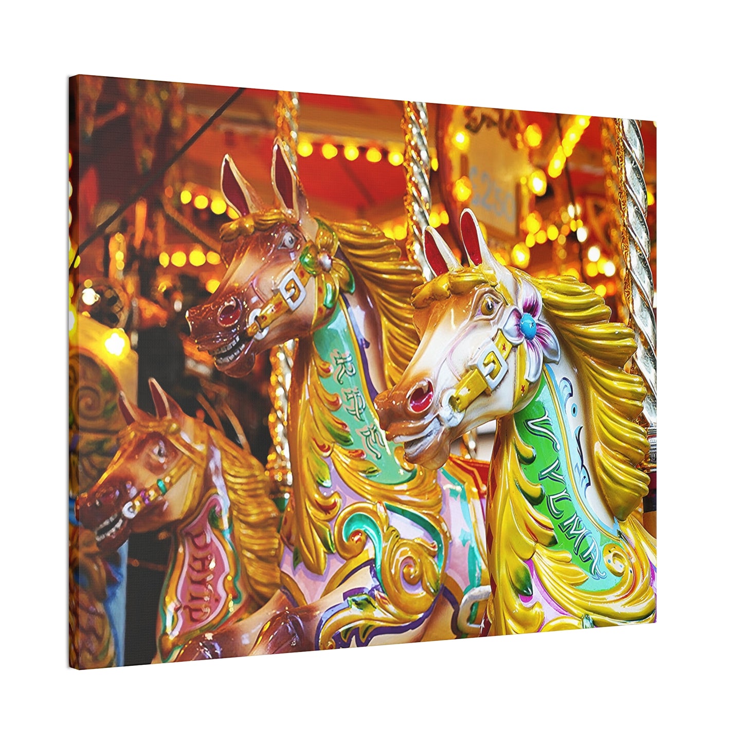 Carousel Horses 1 - Canvas Stretched, 0.75"