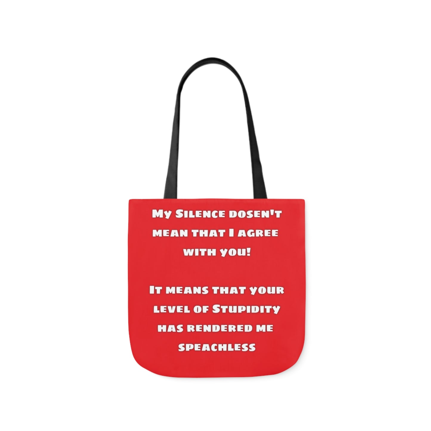 My Silence - Canvas Tote Bag, 5-Color Straps