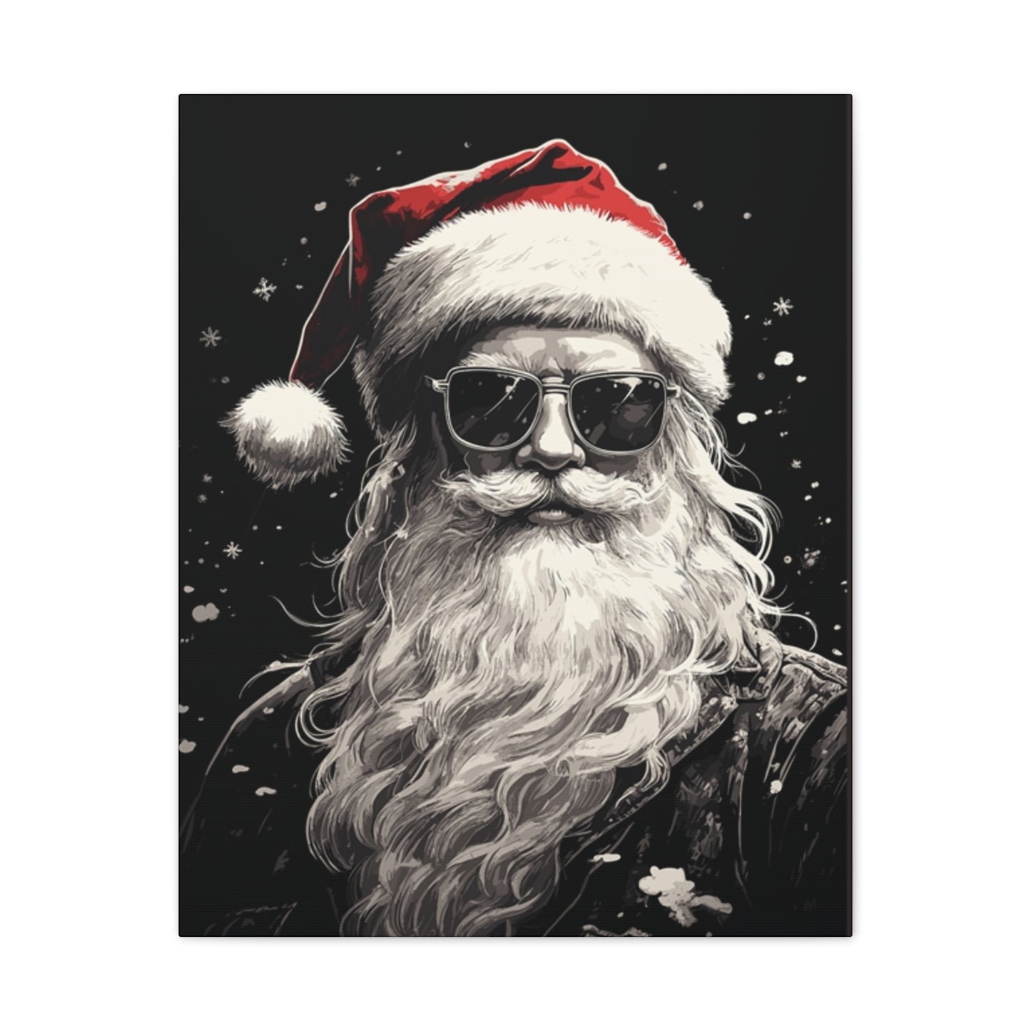 Hip Santa - Canvas Stretched, 0.75" - Christmas