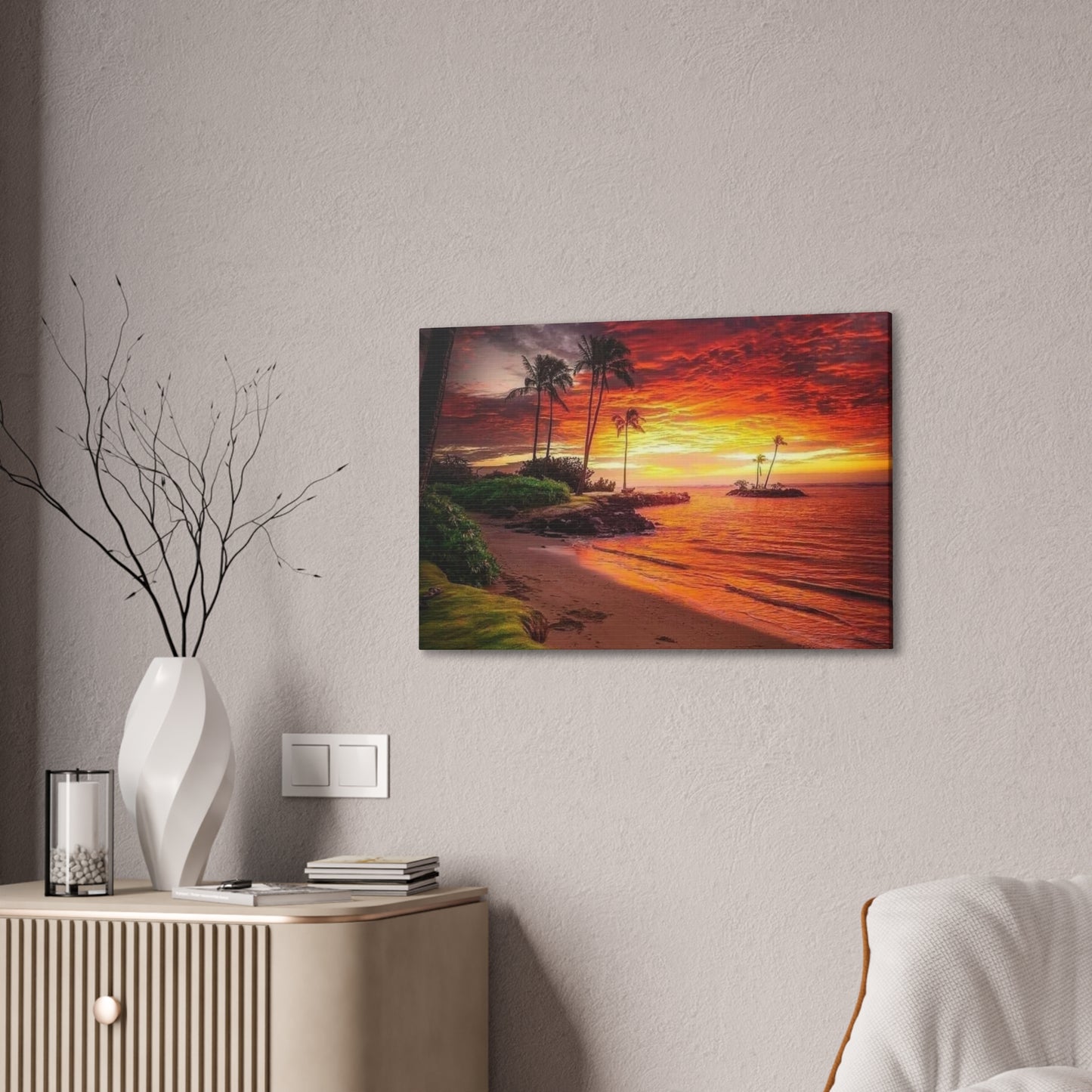 Sunset Island - Canvas Stretched, 0.75"