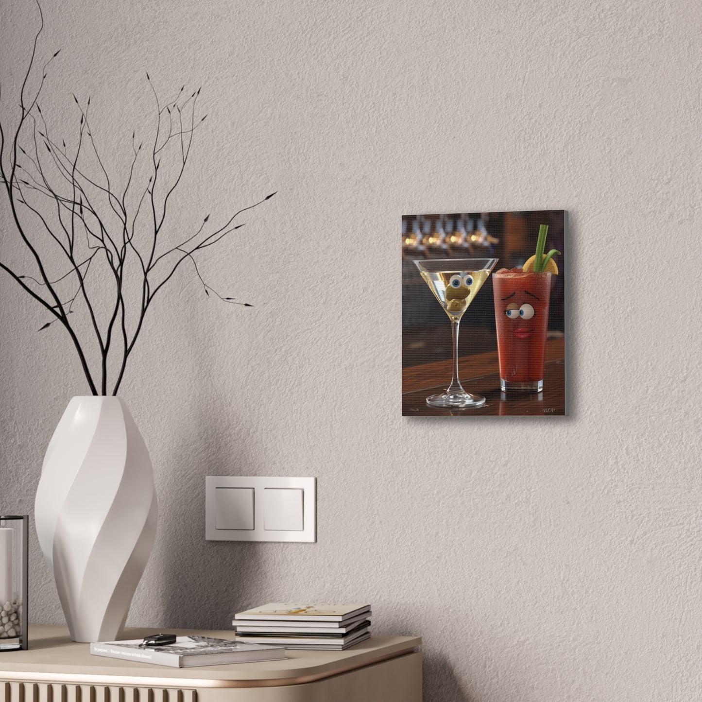 Couple of Drinks - Canvas Stretched, 0.75" - 2026 Wall Art - Creative