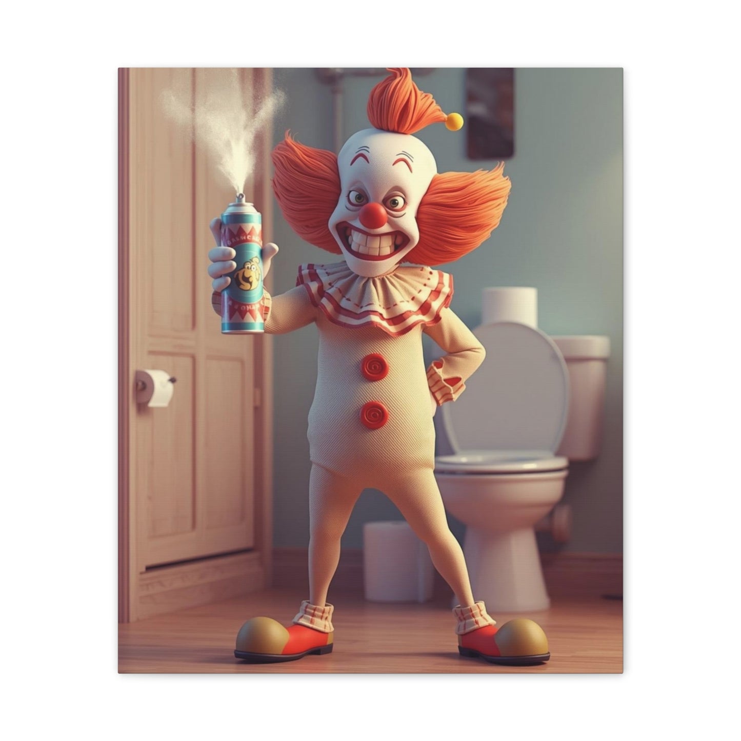 Clown - Canvas Stretched, 0.75" - Wall art 2026 - Bathroom Humor