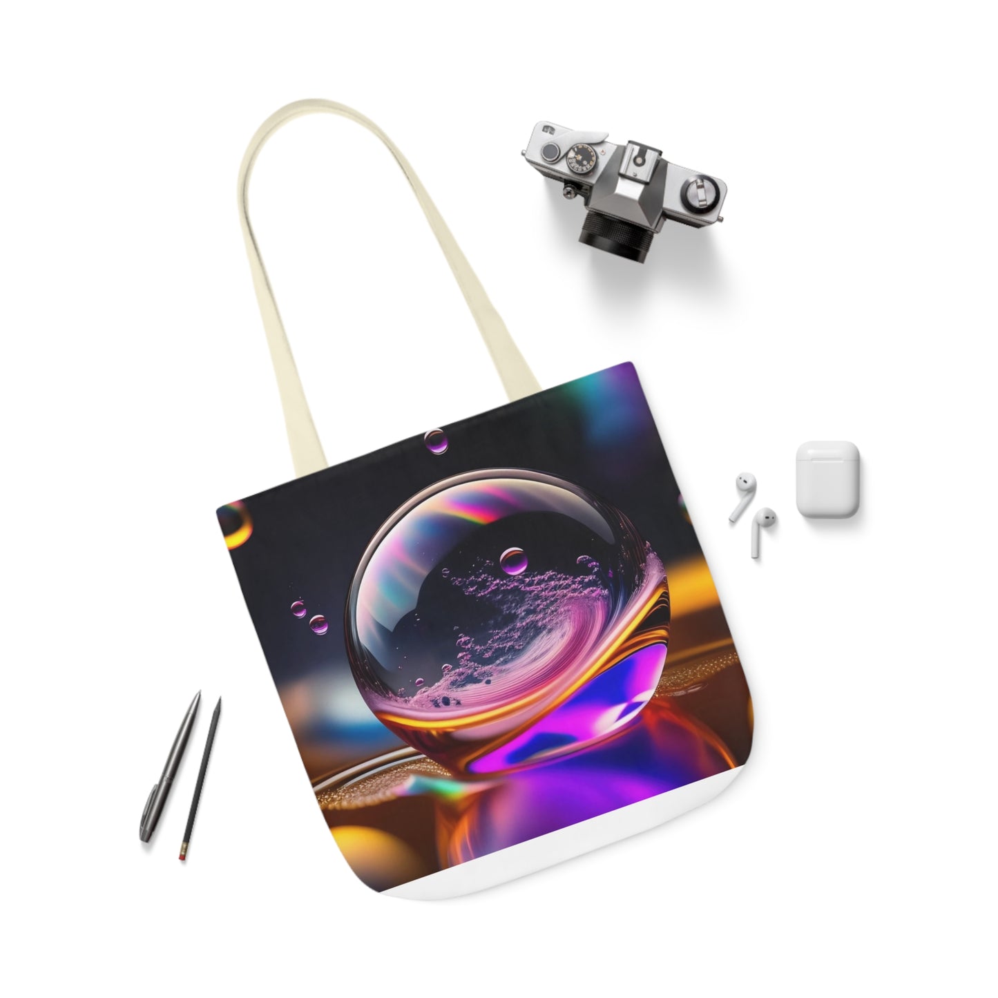 Glass Ball - Canvas Tote Bag, 5-Color Straps