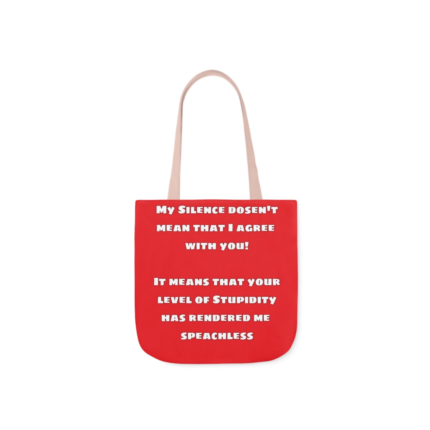 My Silence - Canvas Tote Bag, 5-Color Straps