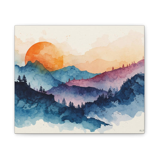 Mountain Sunset - Canvas Stretched, 0.75" - 2026 Wall Art Places