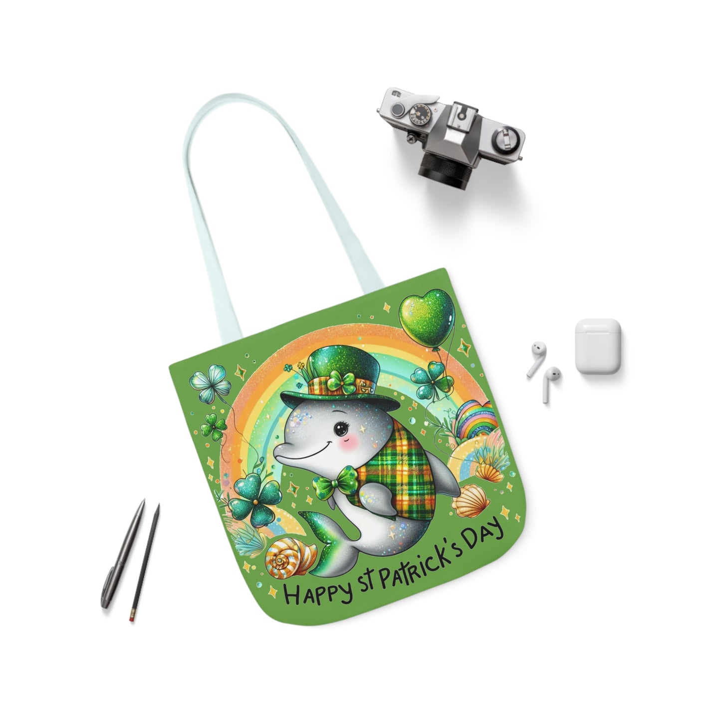 St. Patricks - Canvas Tote Bag, 5-Color Straps