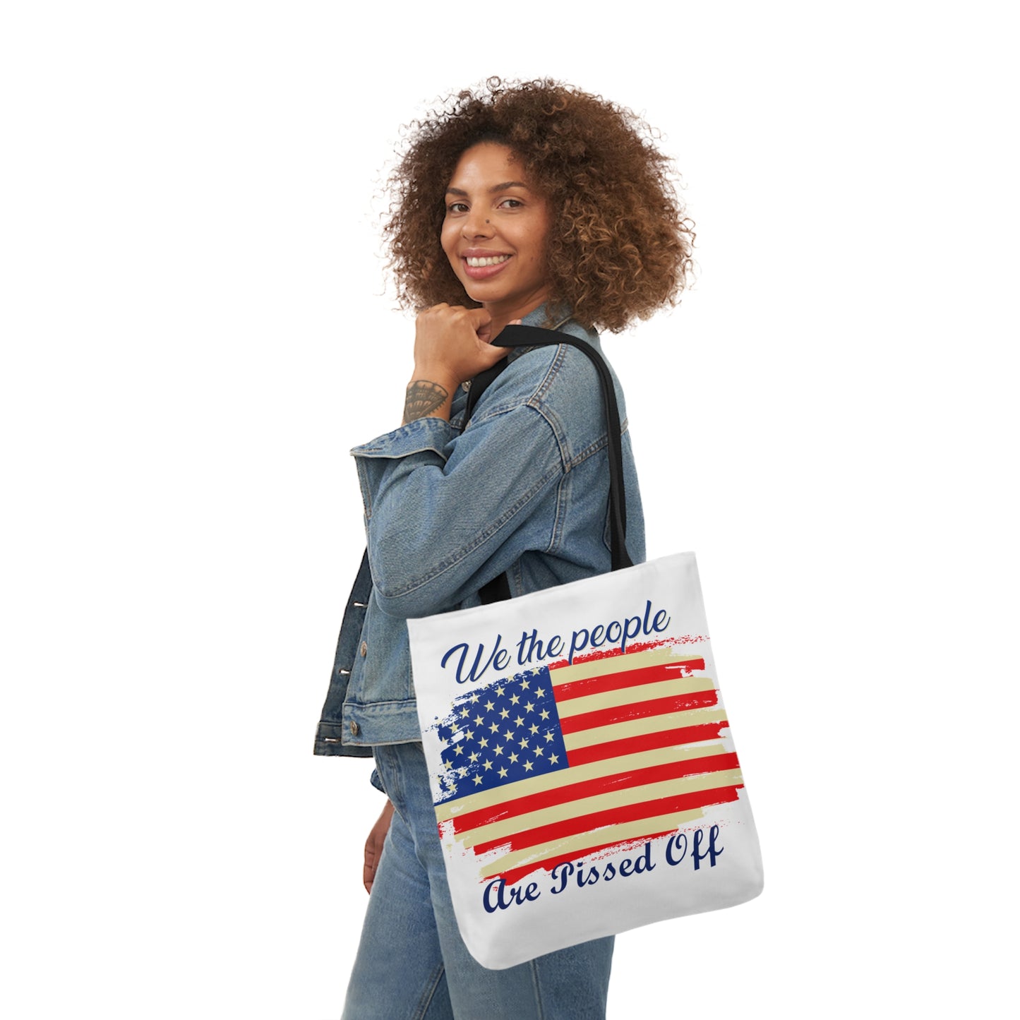 We the People - Canvas Tote Bag, 5-Color Straps - Veterans - Patriotic