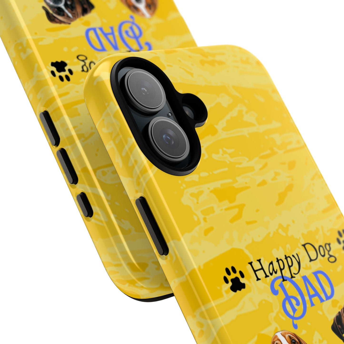 Happy Dog Dad - Personalized - Whimsical Phone Cases - Father's Day