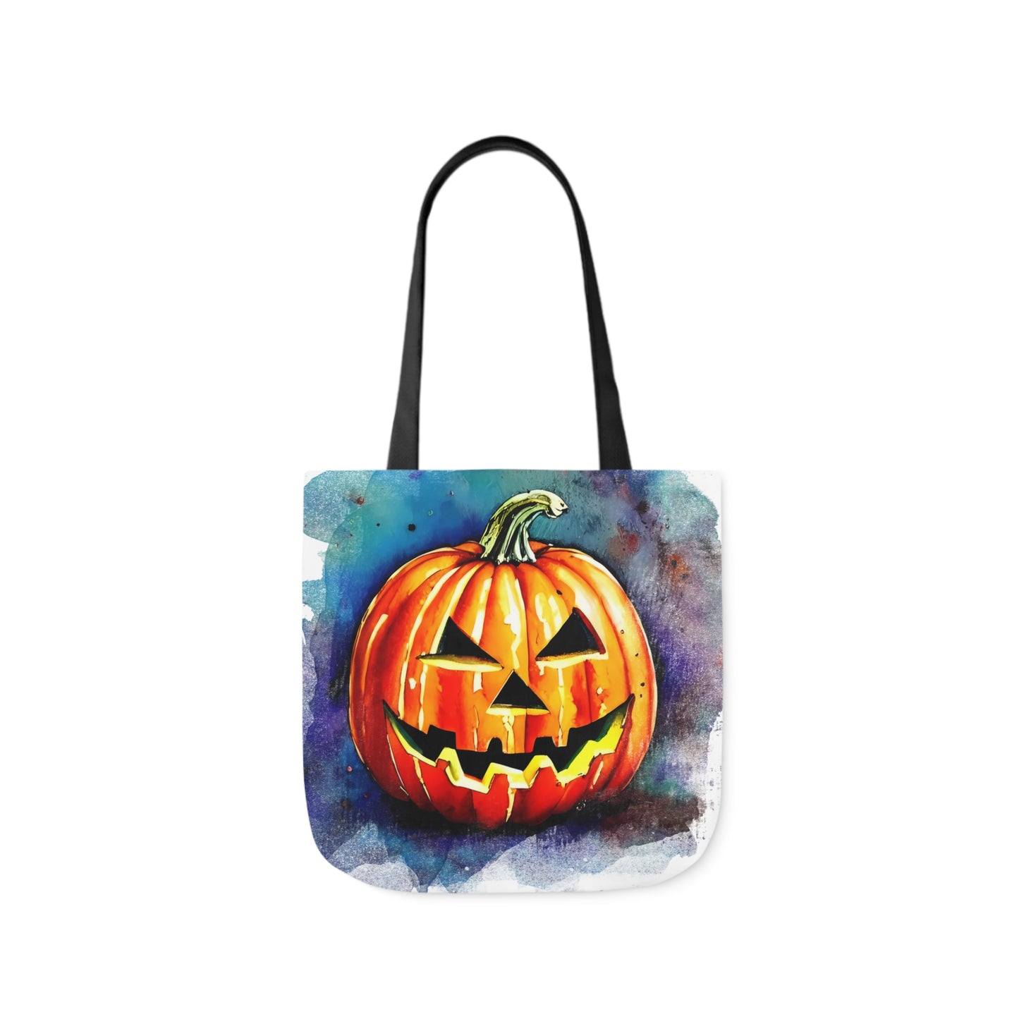 Pumkin Face - Canvas Tote Bag, 5-Color Straps - Halloween