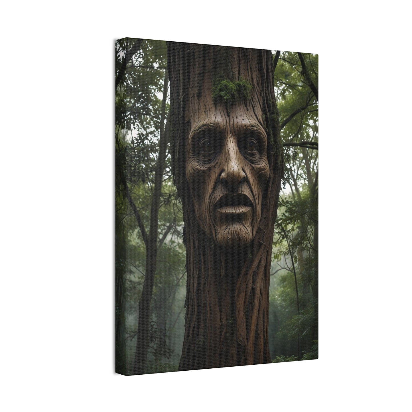 Face in the tree - Canvas Stretched, 0.75"