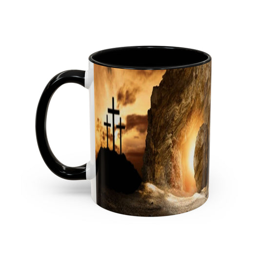 He is Risen -Accent Coffee Mug (11, 15oz) - Easter - Mother's Day - Father's Day