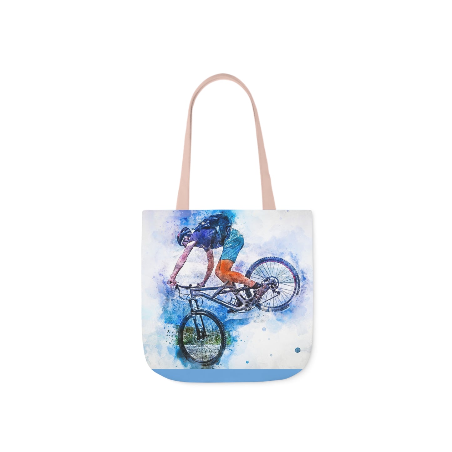 Mountain Bike - Canvas Tote Bag, 5-Color Straps