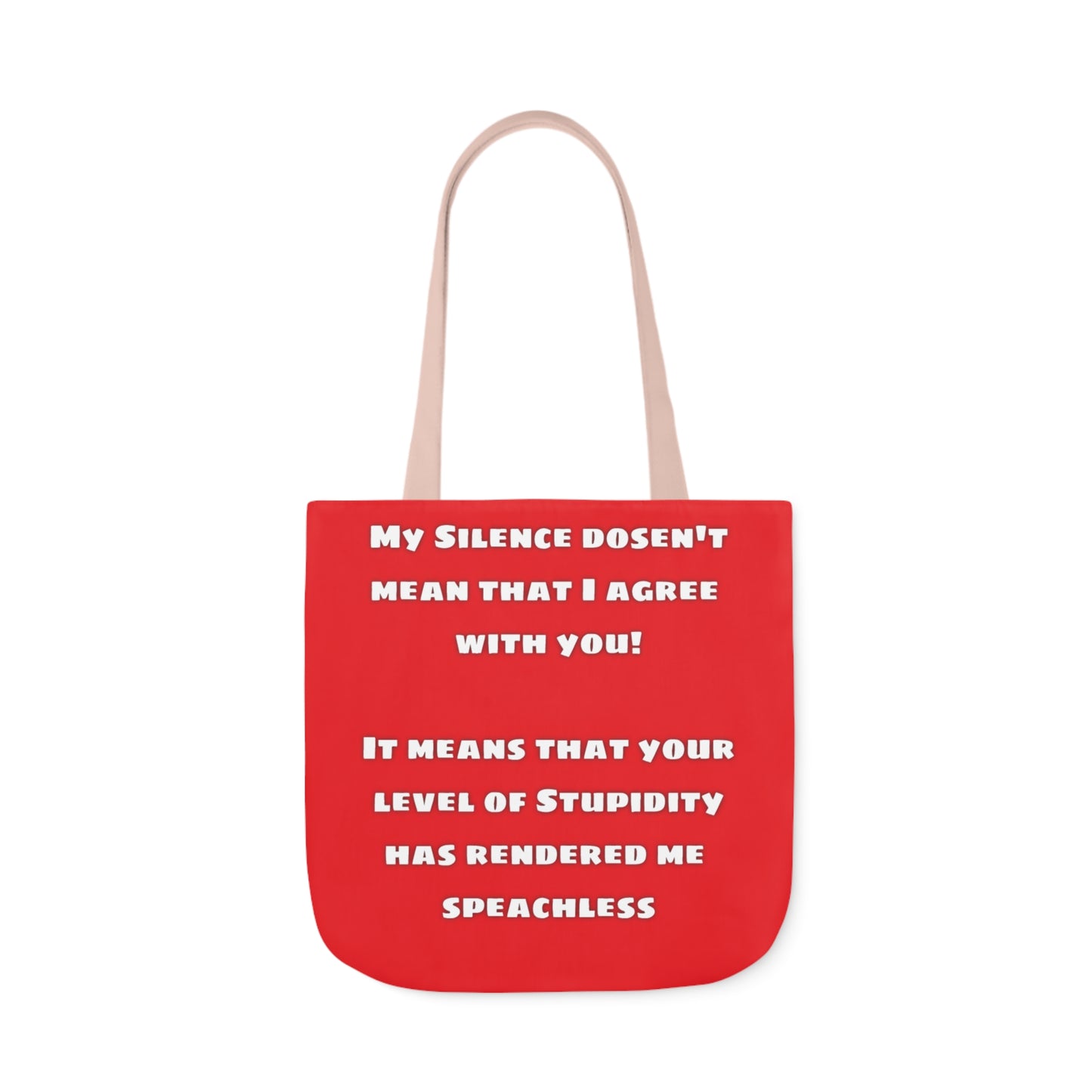 My Silence - Canvas Tote Bag, 5-Color Straps