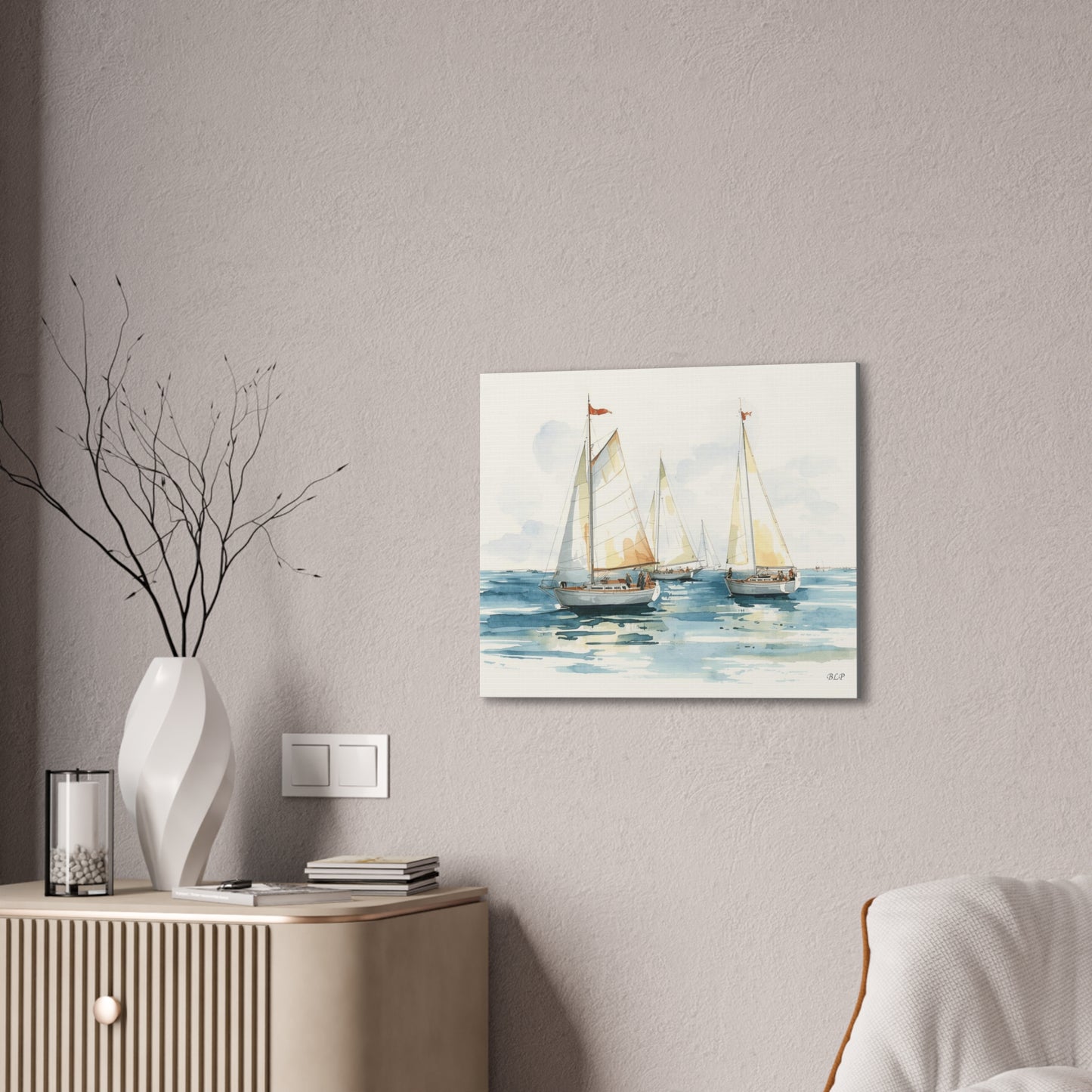 Sailboats - Canvas Stretched, 0.75" - Wall Art 2026 - Scenes