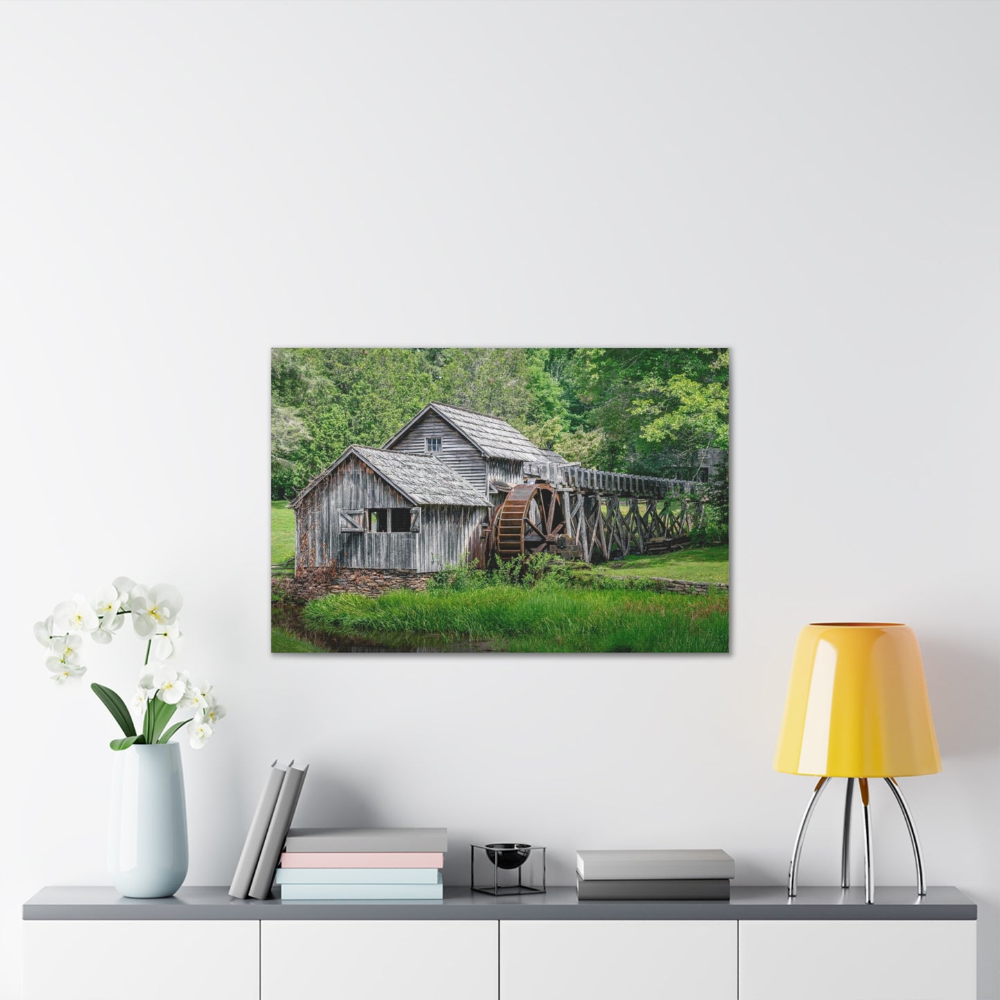 Water Wheel - Canvas Stretched, 0.75"