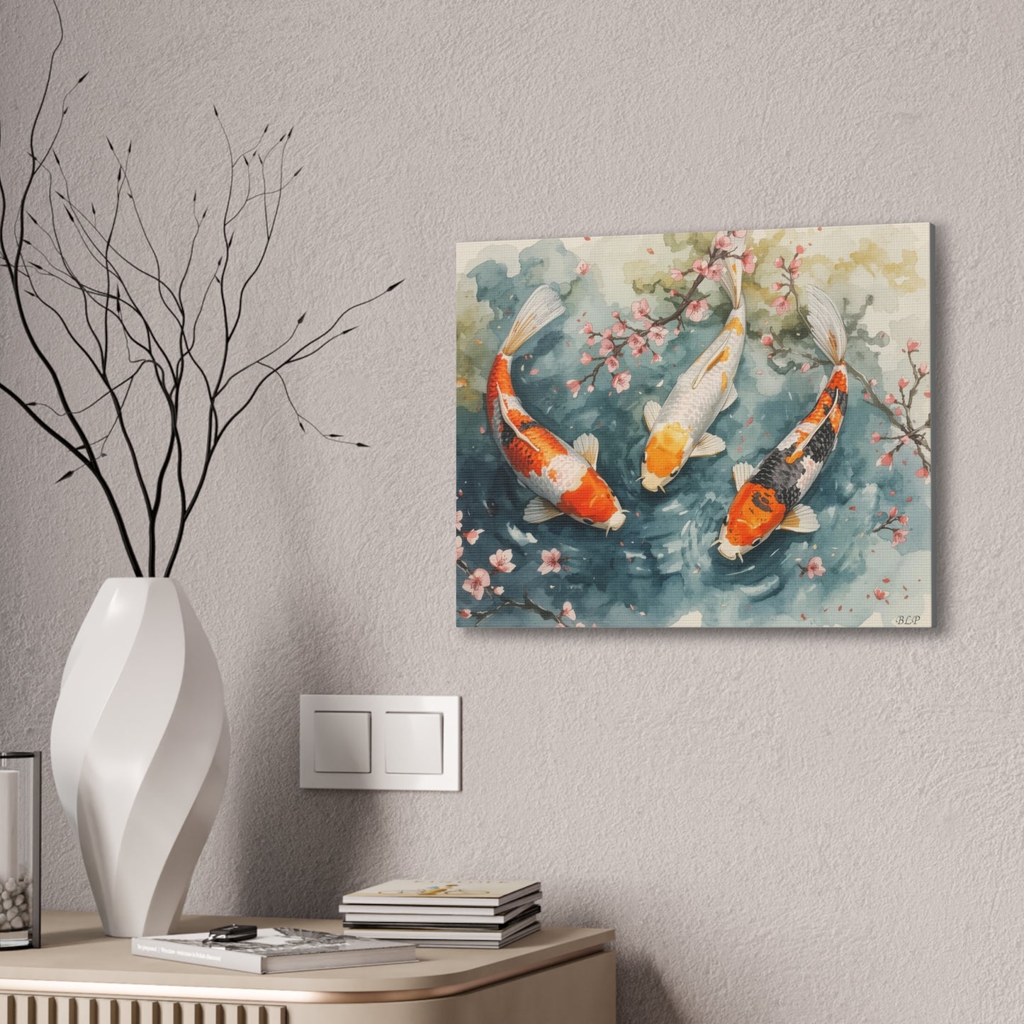 Three KOI - Canvas Stretched, 0.75" - 2026 Wall Art - Animals