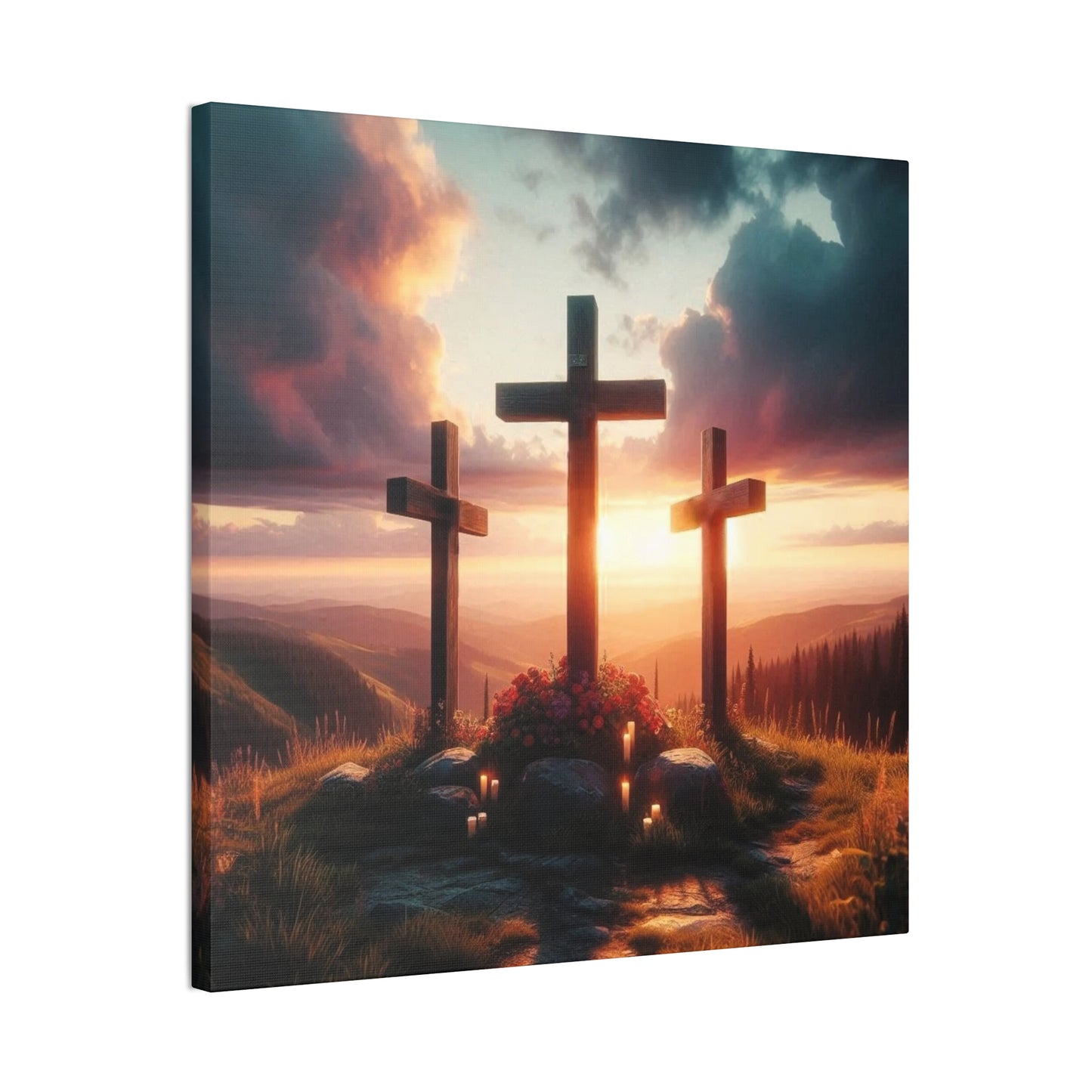 aa-Calvary -  Canvas Stretched, 0.75" - Father's Day - Mother's Day - Easter