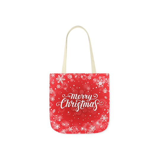 Merry Christmas - Canvas Tote Bag, 5-Color Straps - Christmas