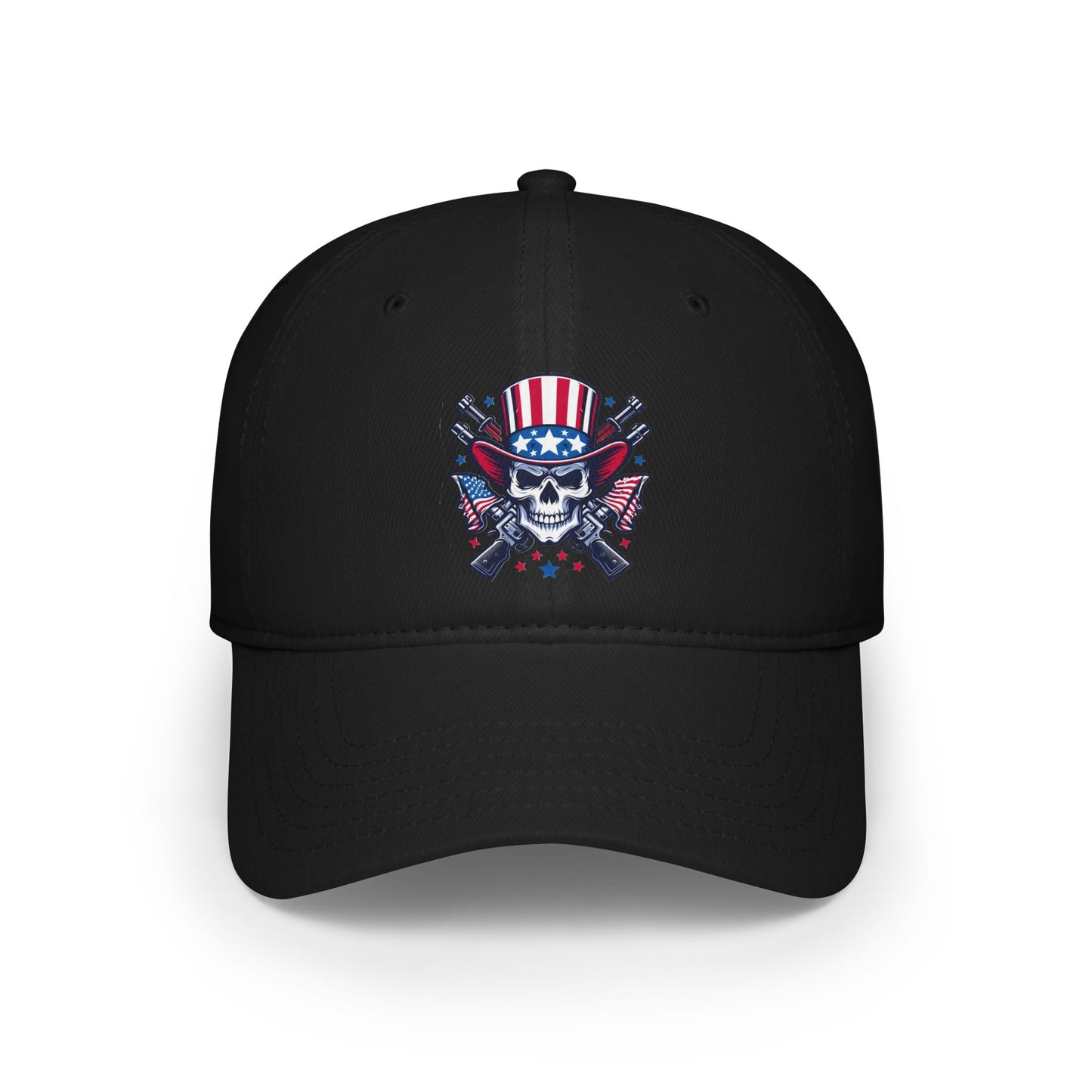 Flag Skull - Low Profile Baseball Cap