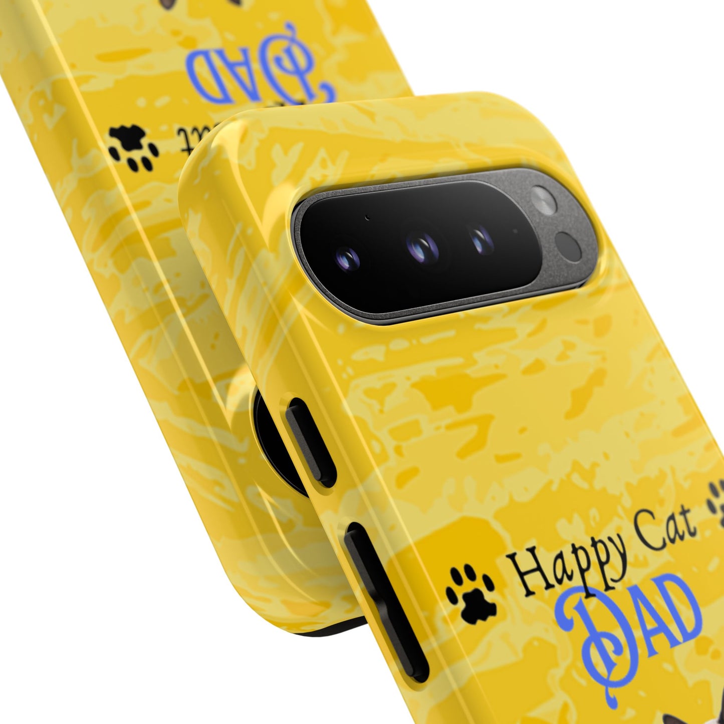 Happy Cat Dad - Personalized - Whimsical Phone Cases - Father's Day