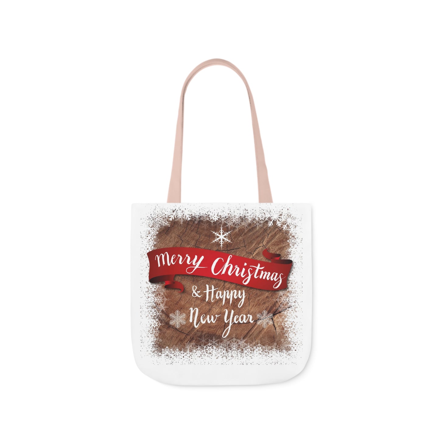 Merry Christmas -Canvas Tote Bag, 5-Color Straps - Christmas