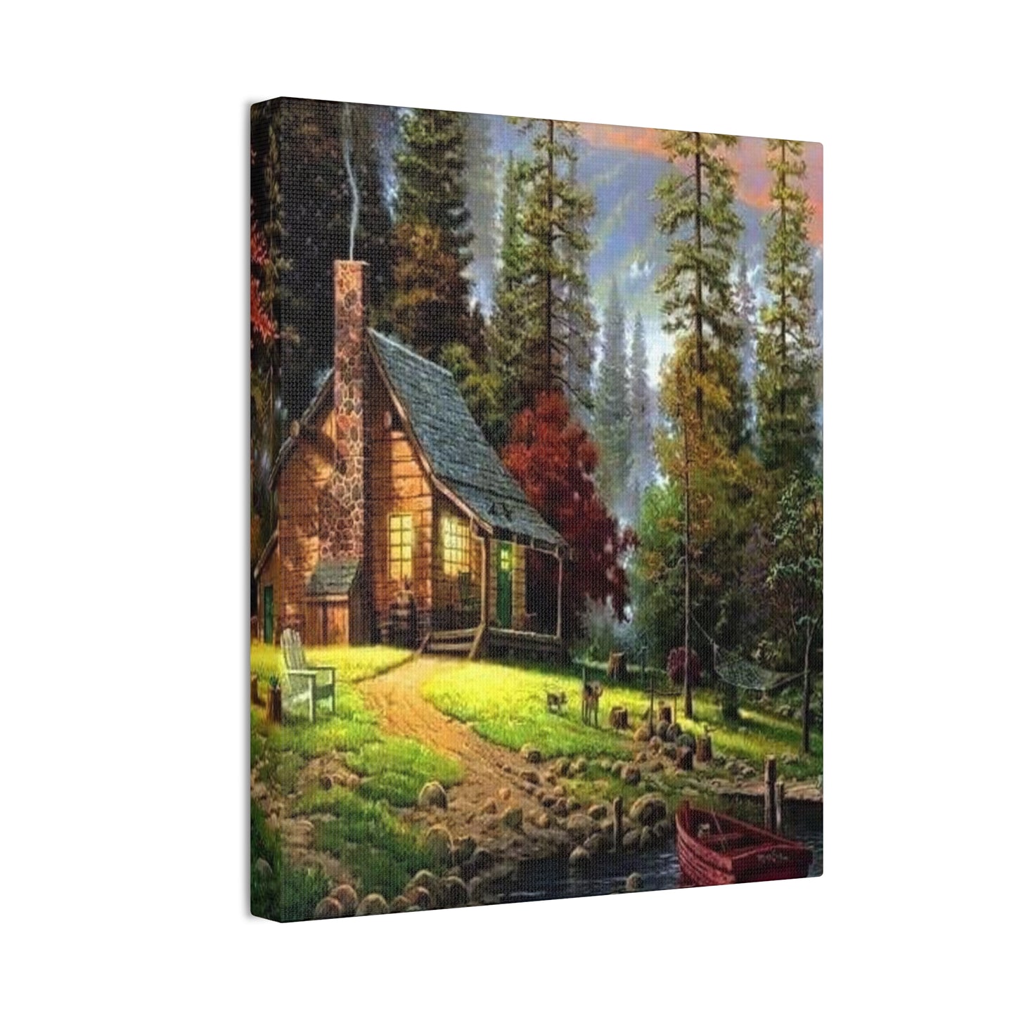 Cabin in the Woods - Canvas Stretched, 0.75"