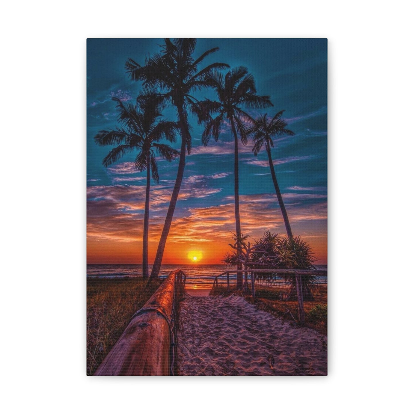 Sunset Palms - Canvas Stretched, 0.75"