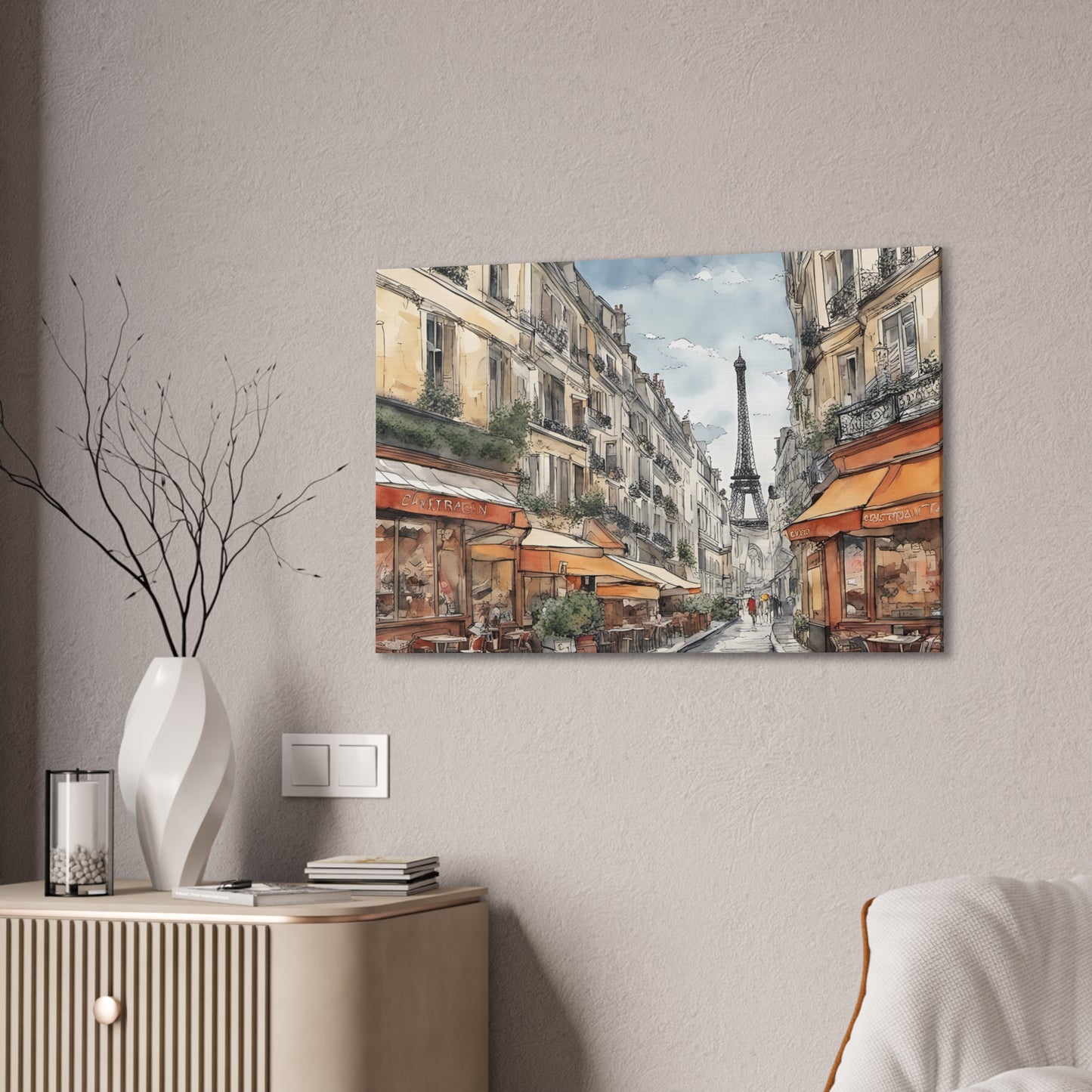 Paris Street - Canvas Stretched, 0.75"