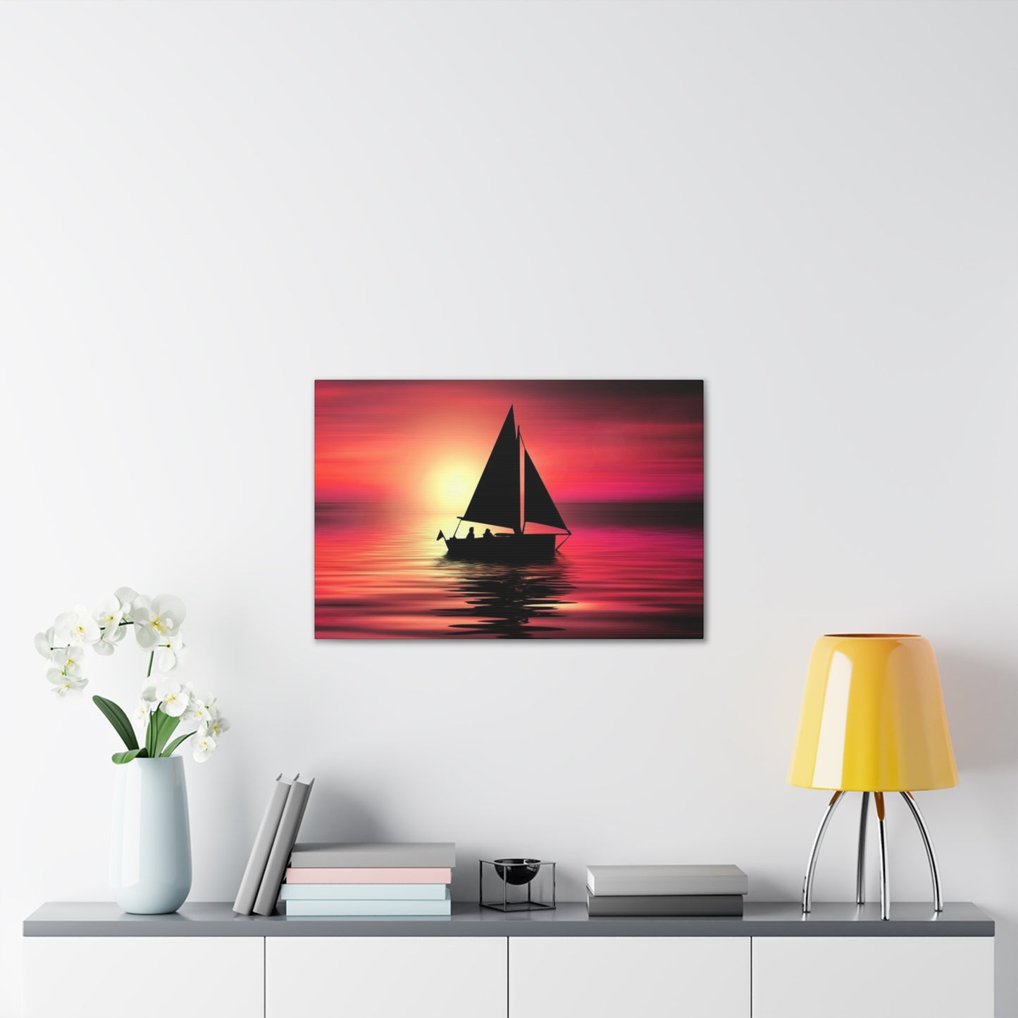 Sailing at Sunset - Canvas Stretched, 0.75"