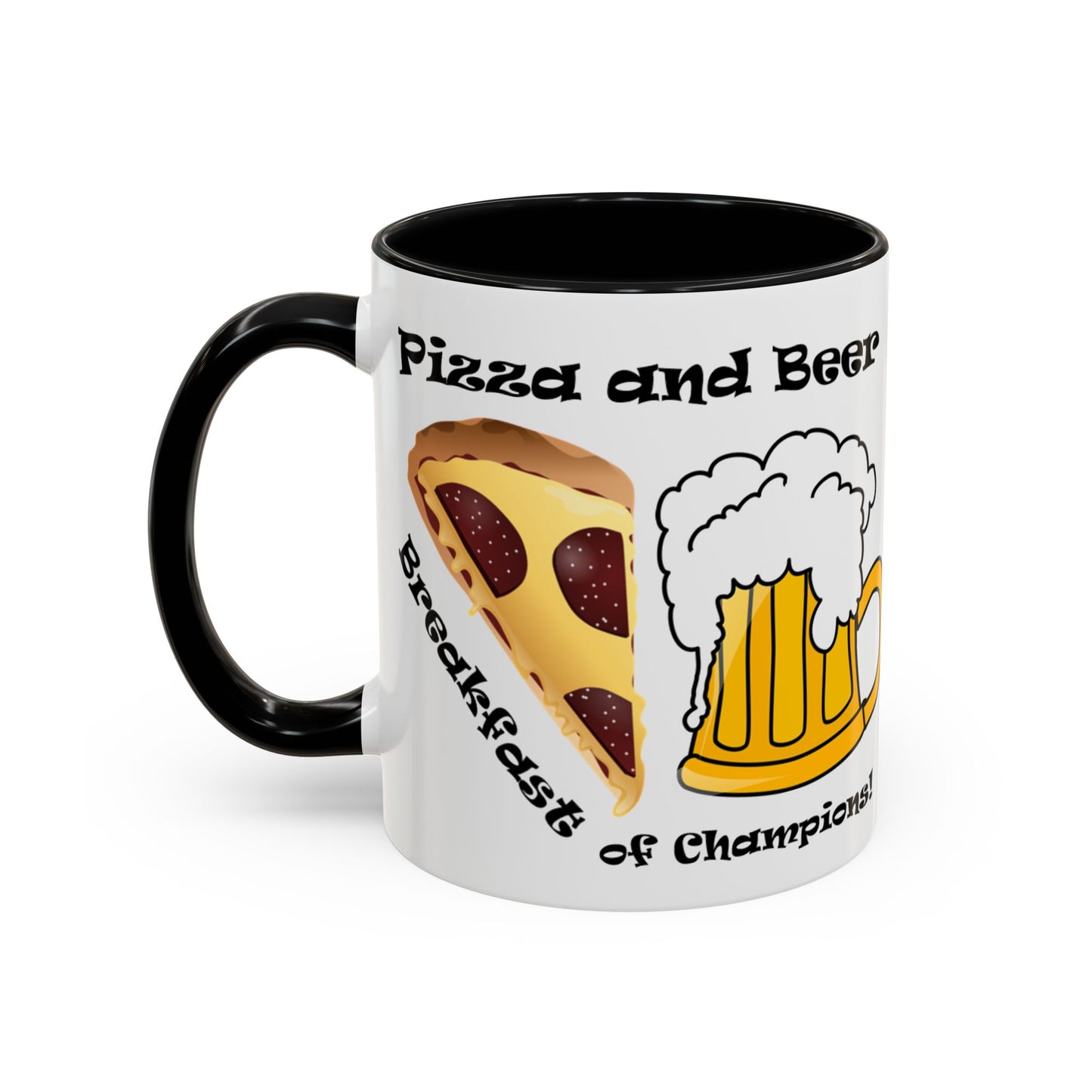 Pizza and Beer - Accent Coffee Mug (11, 15oz)