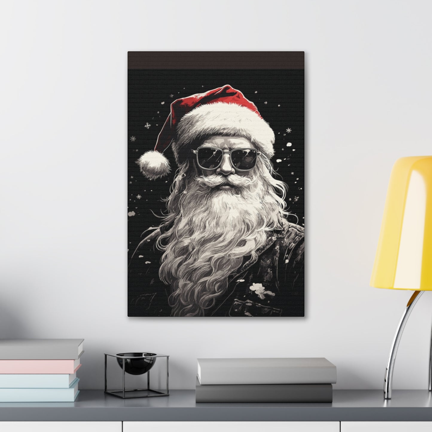 Hip Santa - Canvas Stretched, 0.75" - Christmas