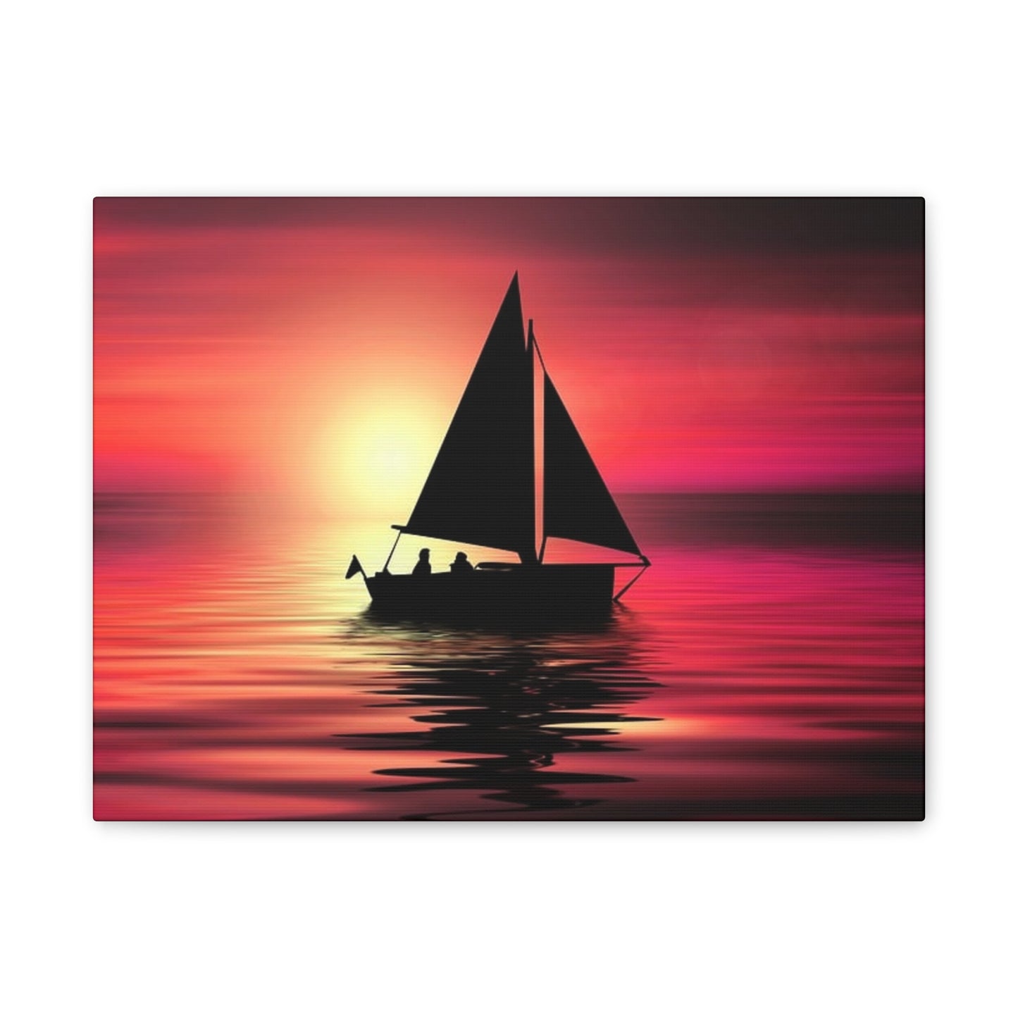 Sailing at Sunset - Canvas Stretched, 0.75"